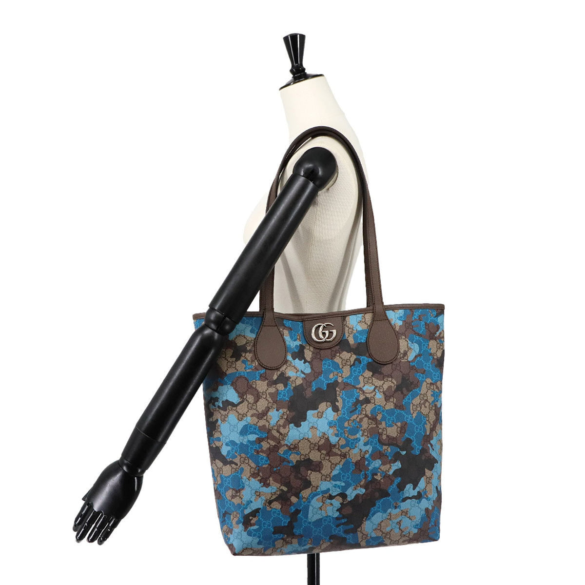 Gucci Beige Blue Gg Supreme Handbag Tote Bag (Pre-Owned)
