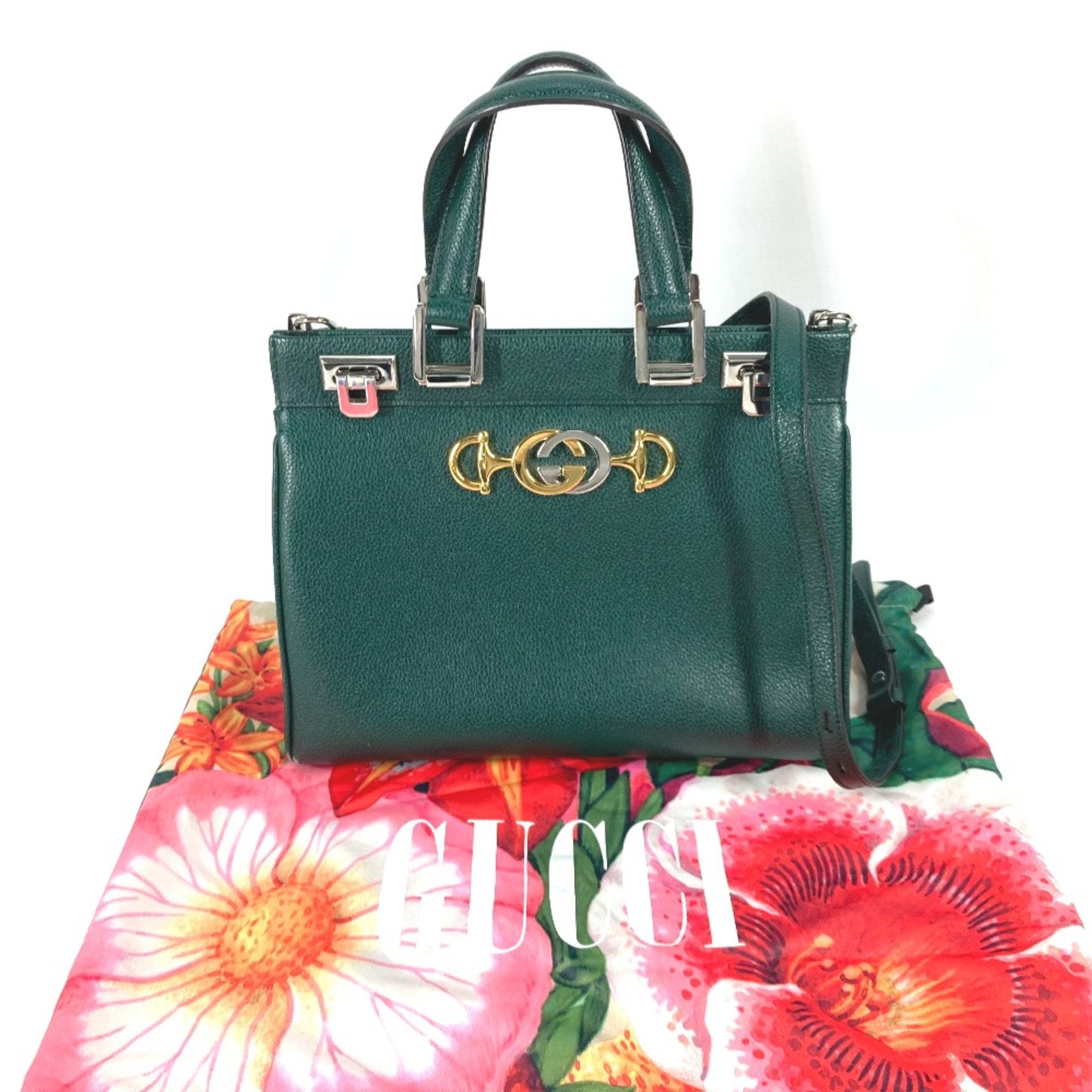 Gucci Green Leather Handbag (Pre-Owned)