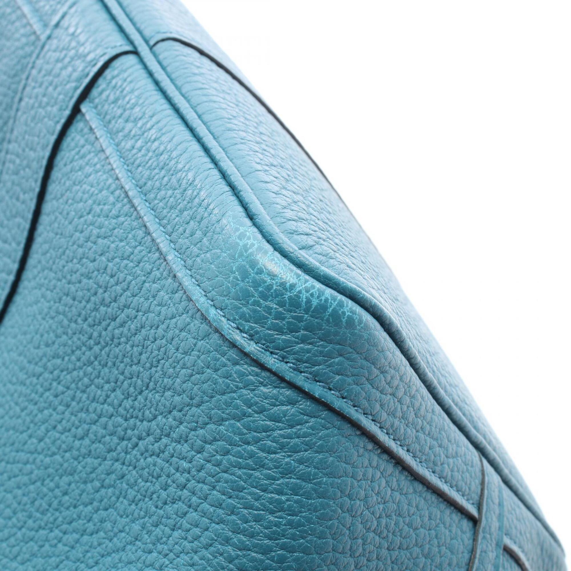 Hermes Cobalt Green Negonda Leather Handbag Tote Bag (Pre-Owned)