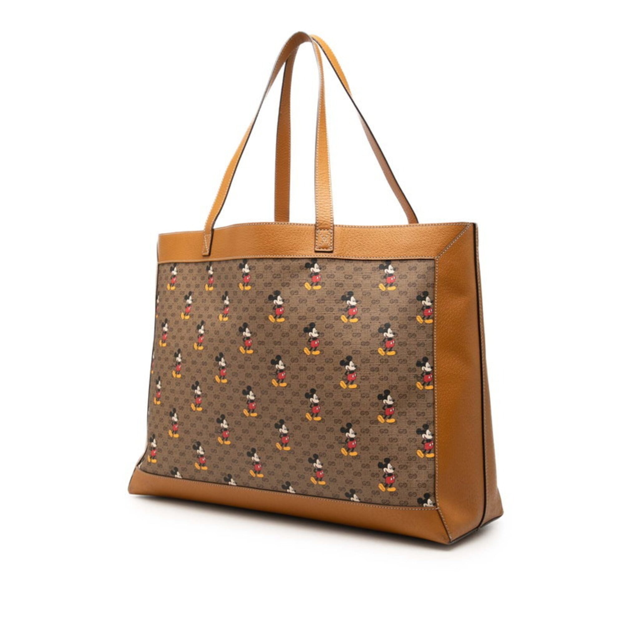 Gucci Beige Brown Pvc Leather Pouch Shoulder Bag Tote Bag (Pre-Owned)