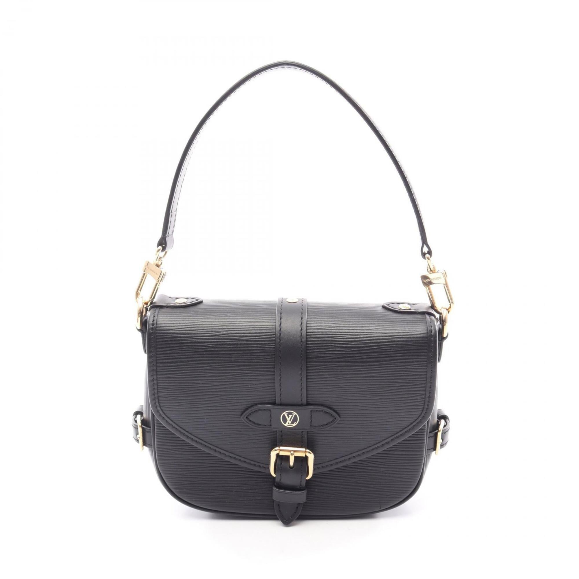 Louis Vuitton Black Leather Handbag (Pre-Owned)