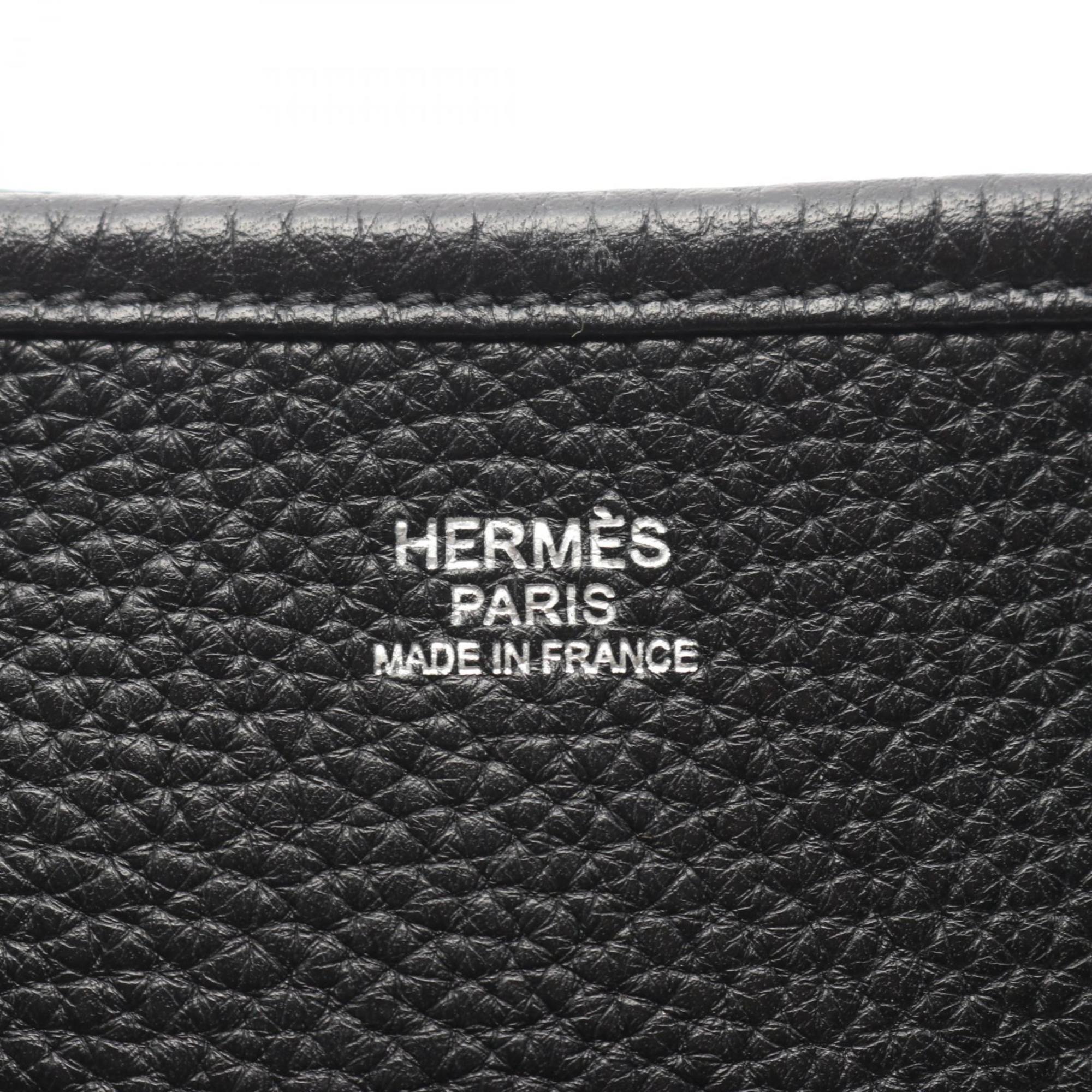 Hermes Black Taurillon Clemence Leather Leather Handbag Shoulder Bag (Pre-Owned)