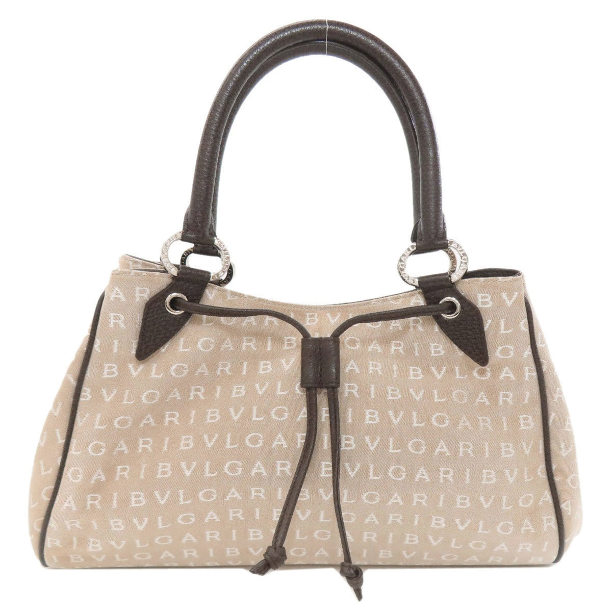 Bvlgari Beige Canvas Handbag (Pre-Owned)