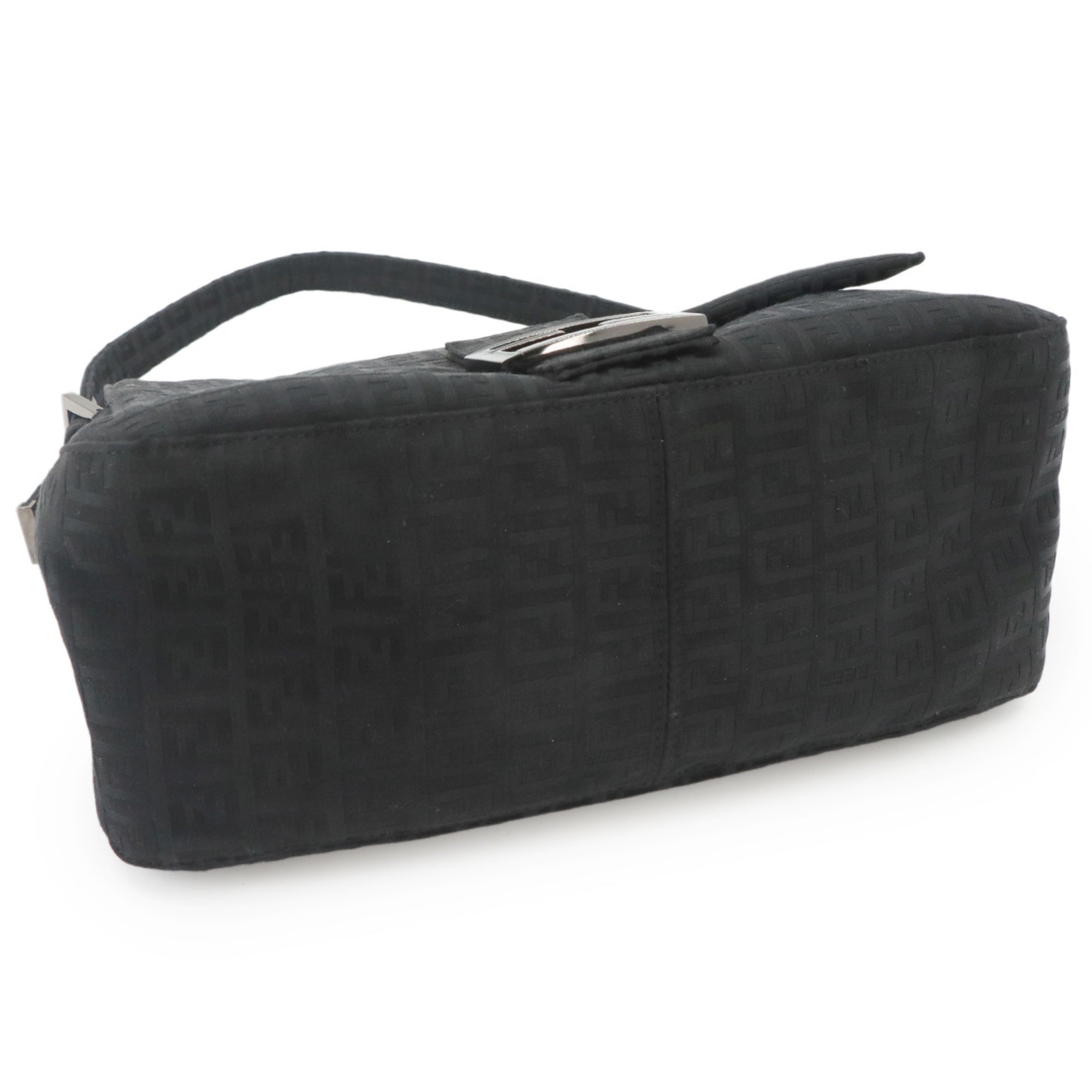 Fendi Black Canvas Leather Shoulder Bag (Pre-Owned)