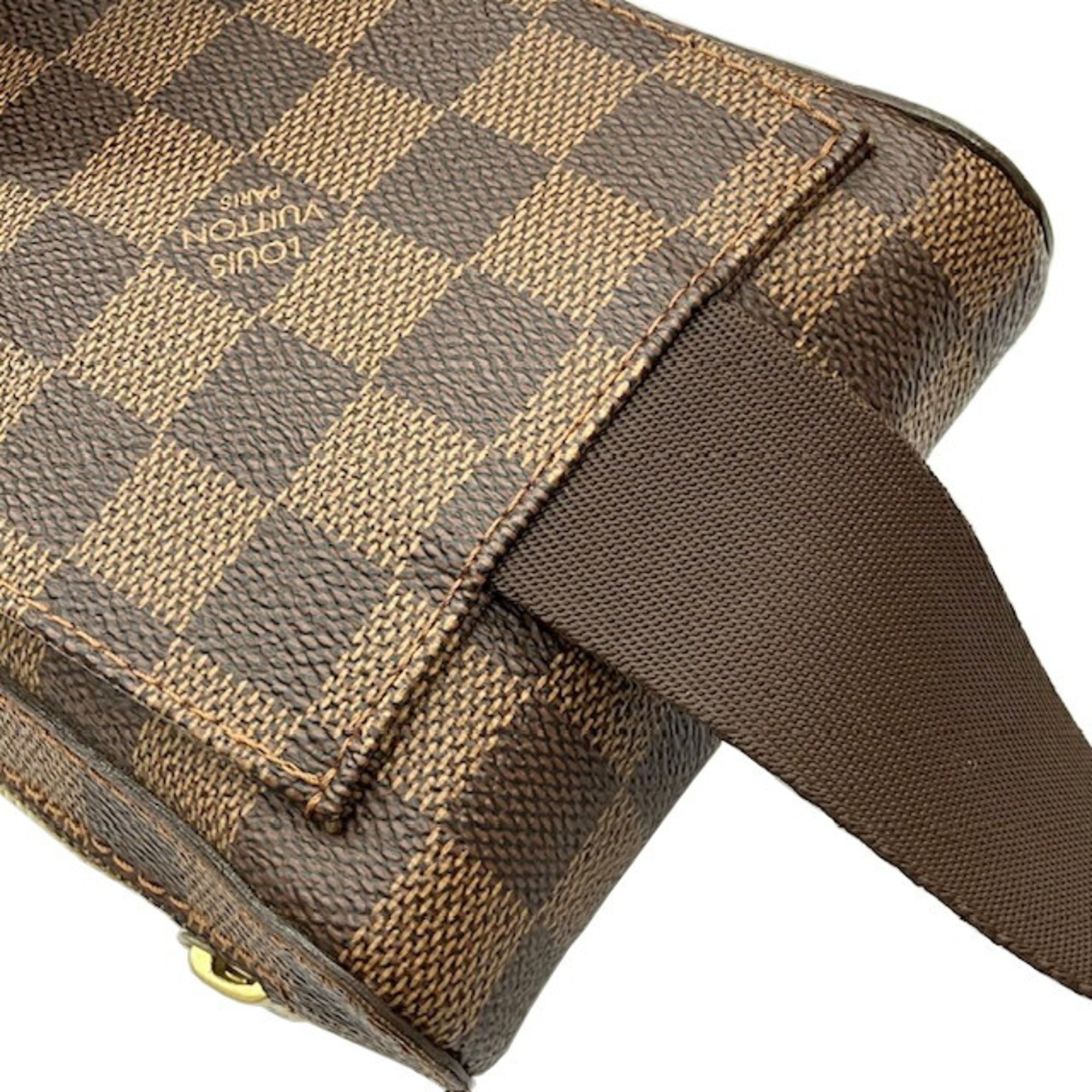 Louis Vuitton Ebene Damier Canvas Shoulder Bag Sling Bag (Pre-Owned)