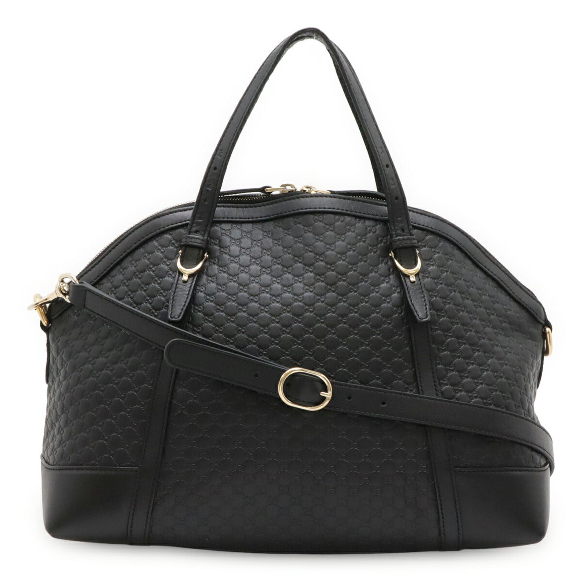 Gucci Black Leather Handbag Shoulder Bag Tote Bag (Pre-Owned)