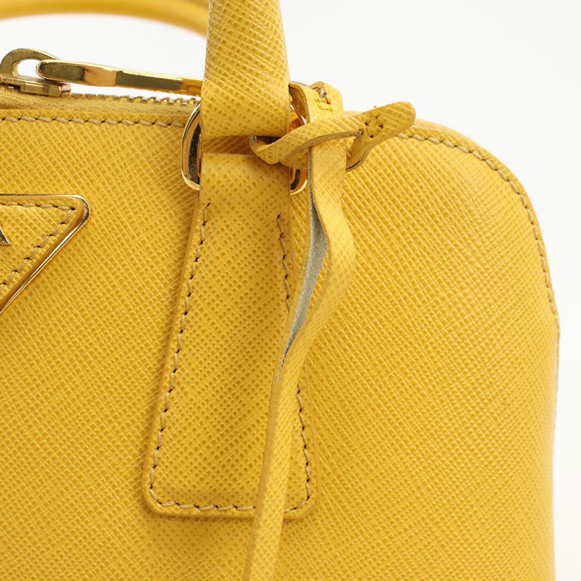 Prada Yellow Leather Handbag (Pre-Owned)