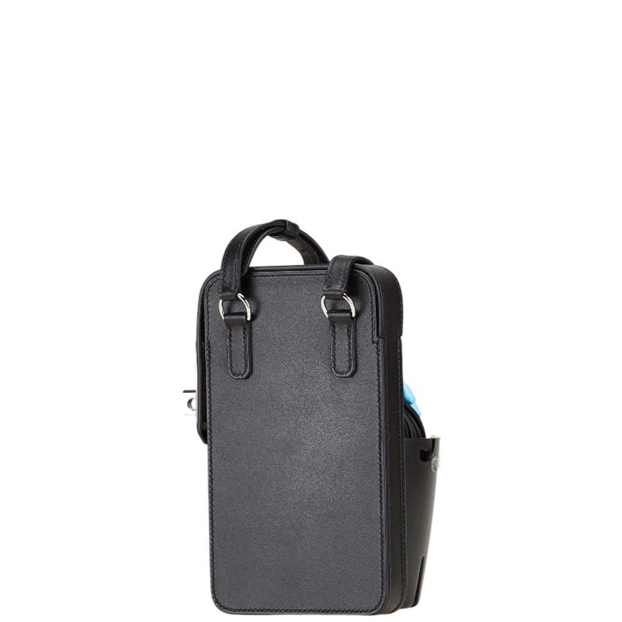 Hermes Black Box Calf Leather Shoulder Bag (Pre-Owned)