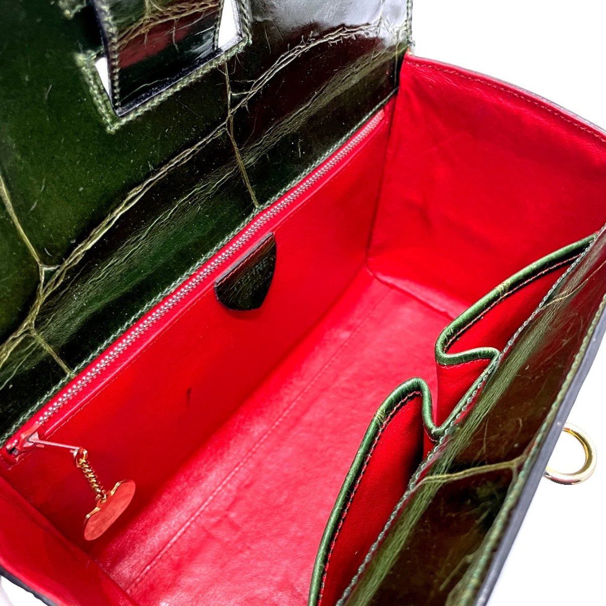 Celine Green Leather Handbag (Pre-Owned)