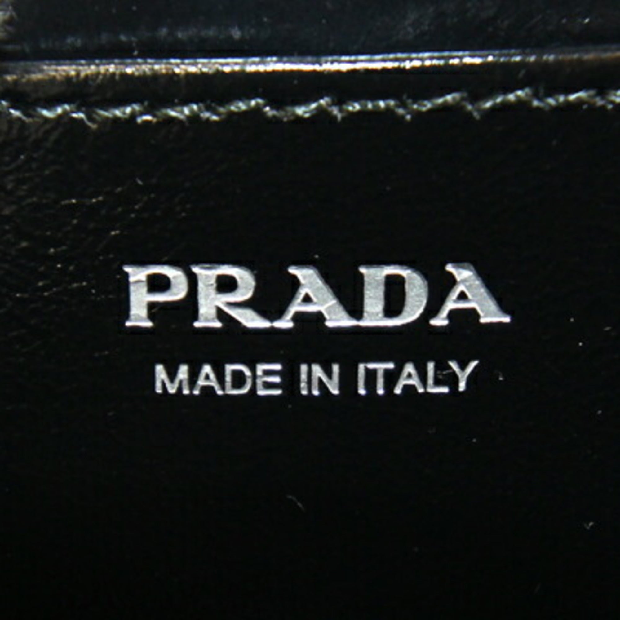 Prada Black Leather Coin Purse/Coin Case (Pre-Owned)