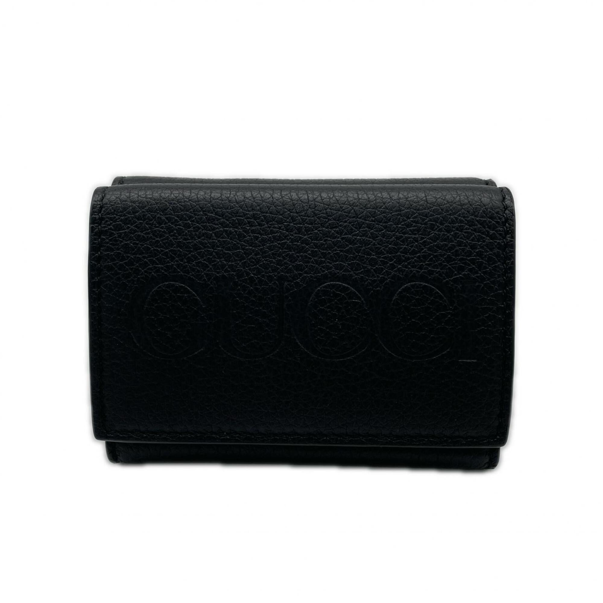 Gucci Black Leather Wallet (Tri-Fold) (Pre-Owned)