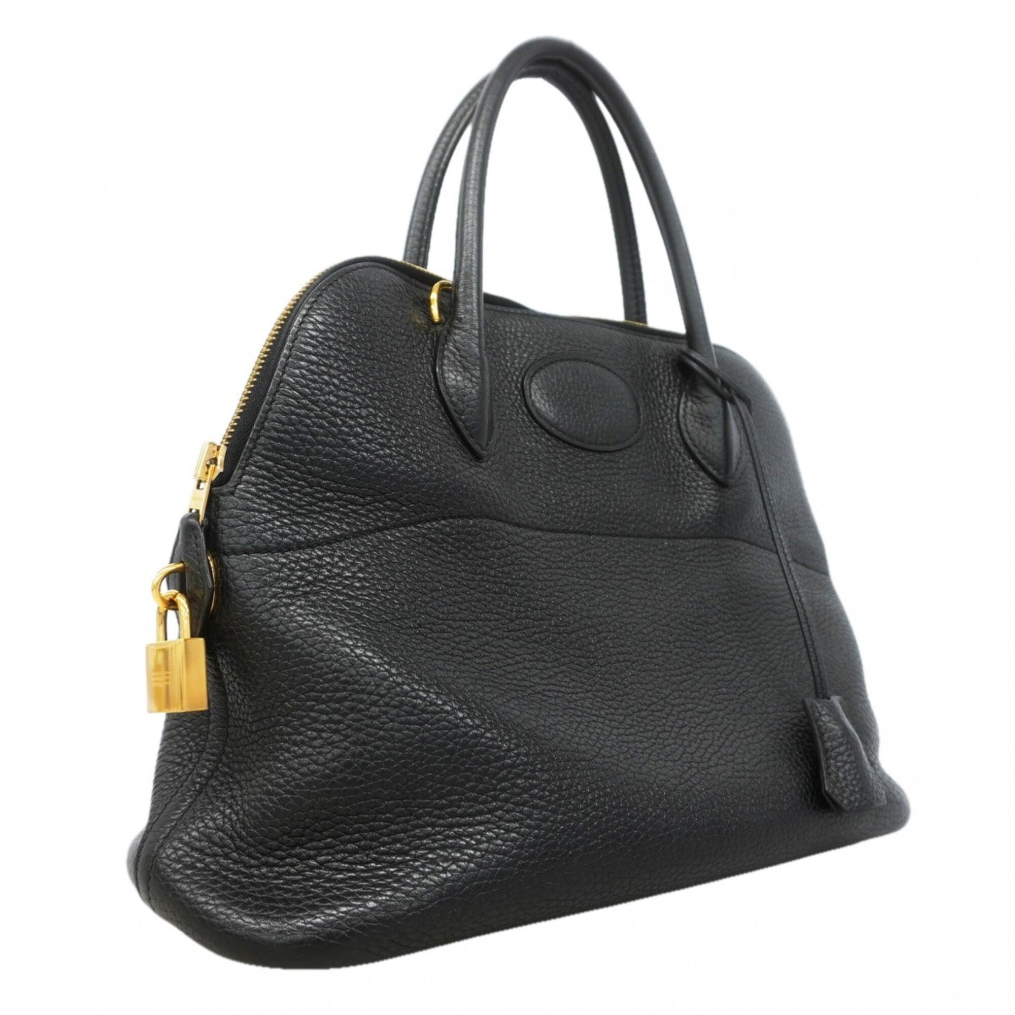 Hermes Black Taurillon Clemence Leather Handbag (Pre-Owned)