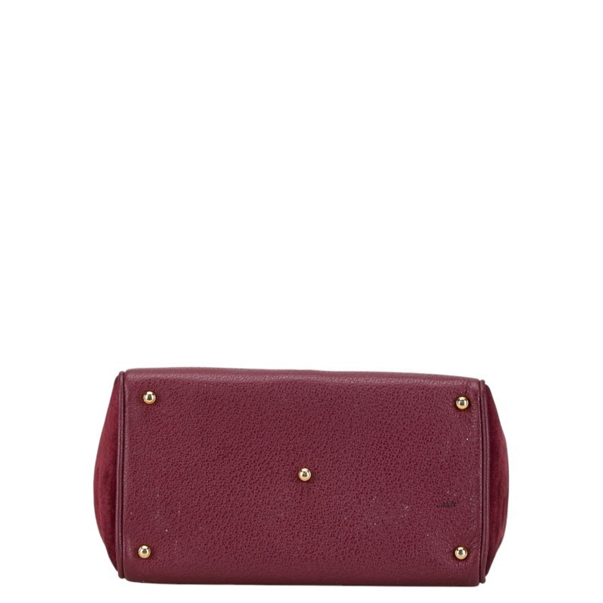 Gucci Brown Purple Suede Handbag (Pre-Owned)