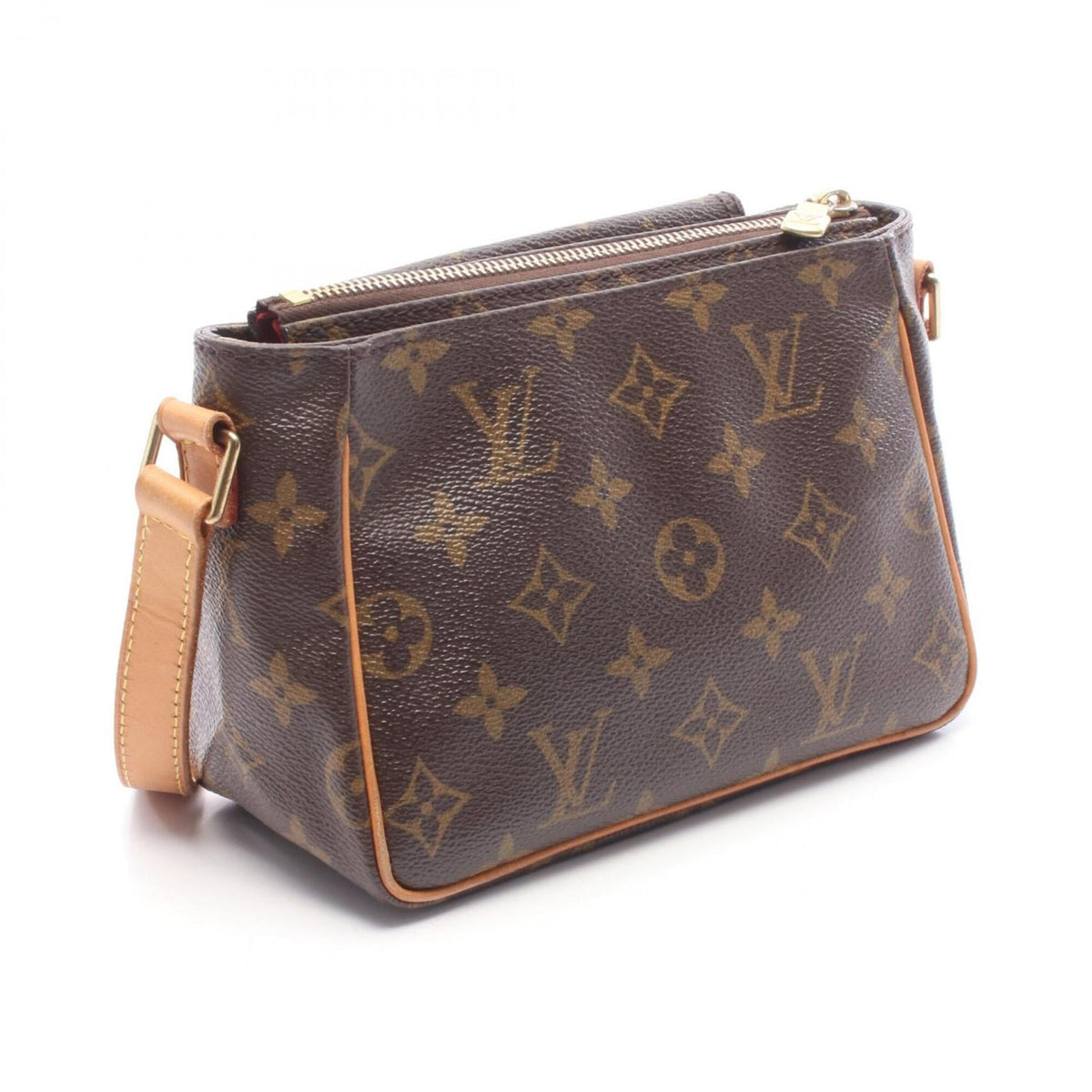 Louis Vuitton Brown Monogram Coated Canvas Leather Handbag Shoulder Bag (Pre-Owned)