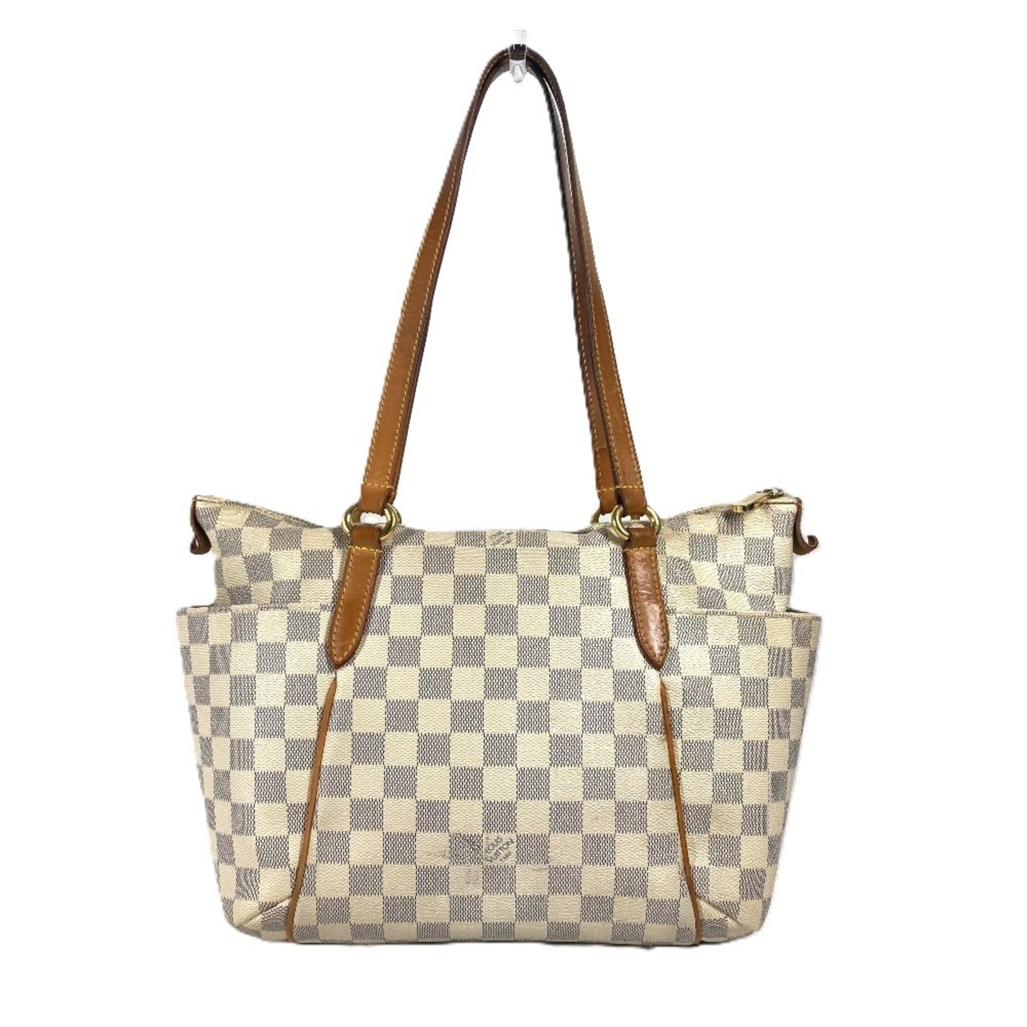 Louis Vuitton White Damier Azur Shoulder Bag Tote Bag (Pre-Owned)
