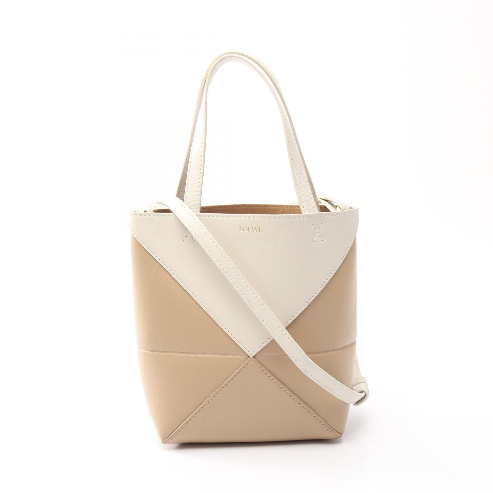 Loewe Beige Ivory Leather Handbag (Pre-Owned)