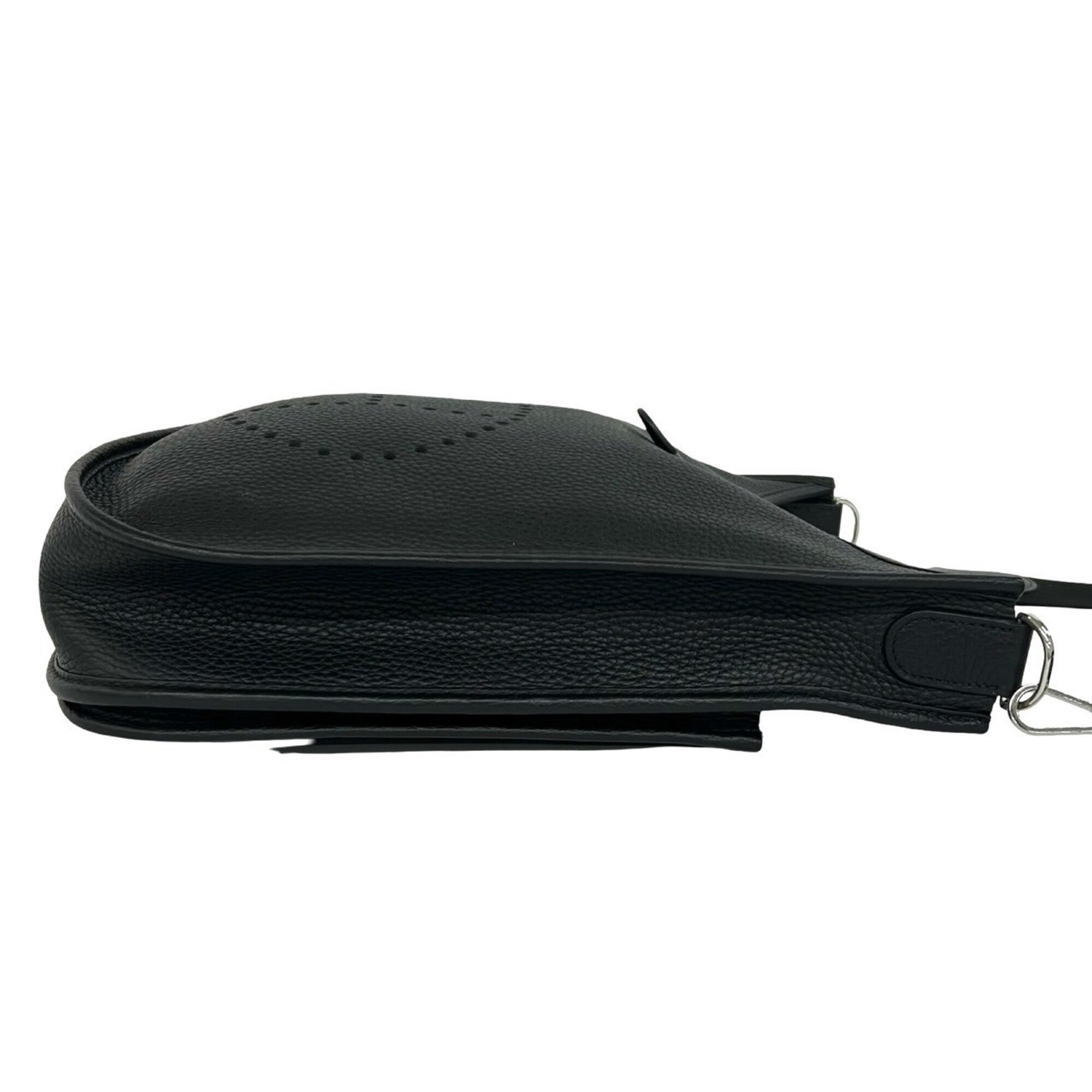 Hermes Black Taurillon Clemence Leather Shoulder Bag Tote Bag (Pre-Owned)