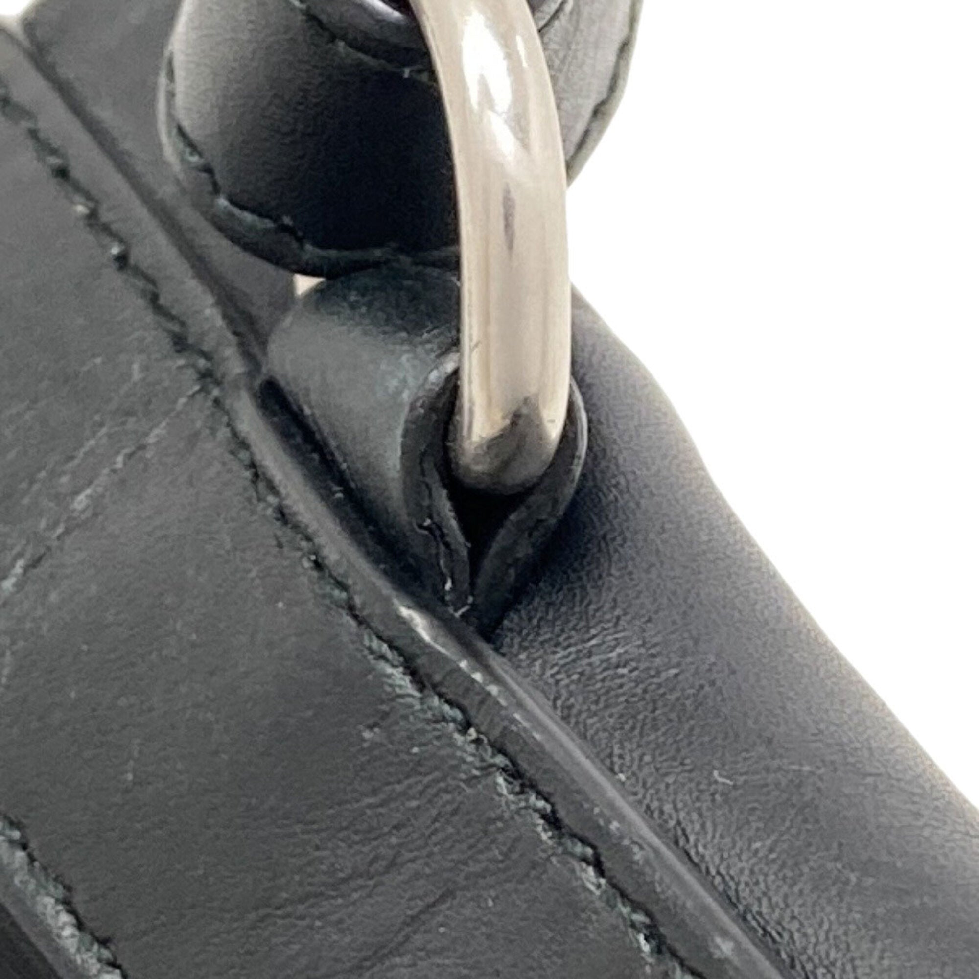 Bottega Veneta Black Leather Shoulder Bag (Pre-Owned)
