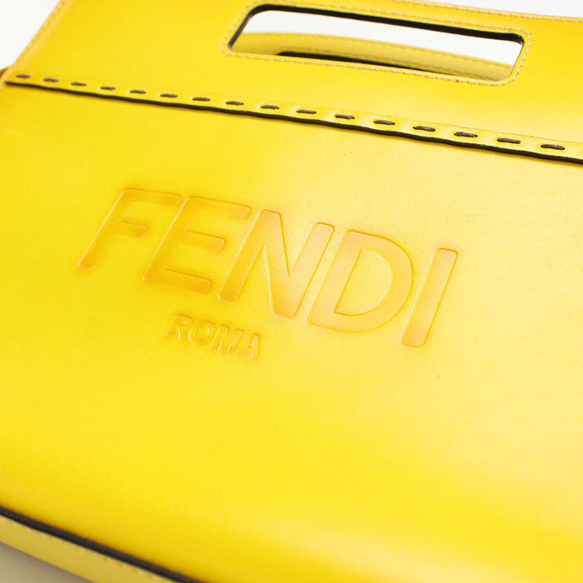 Fendi Yellow Leather Handbag (Pre-Owned)