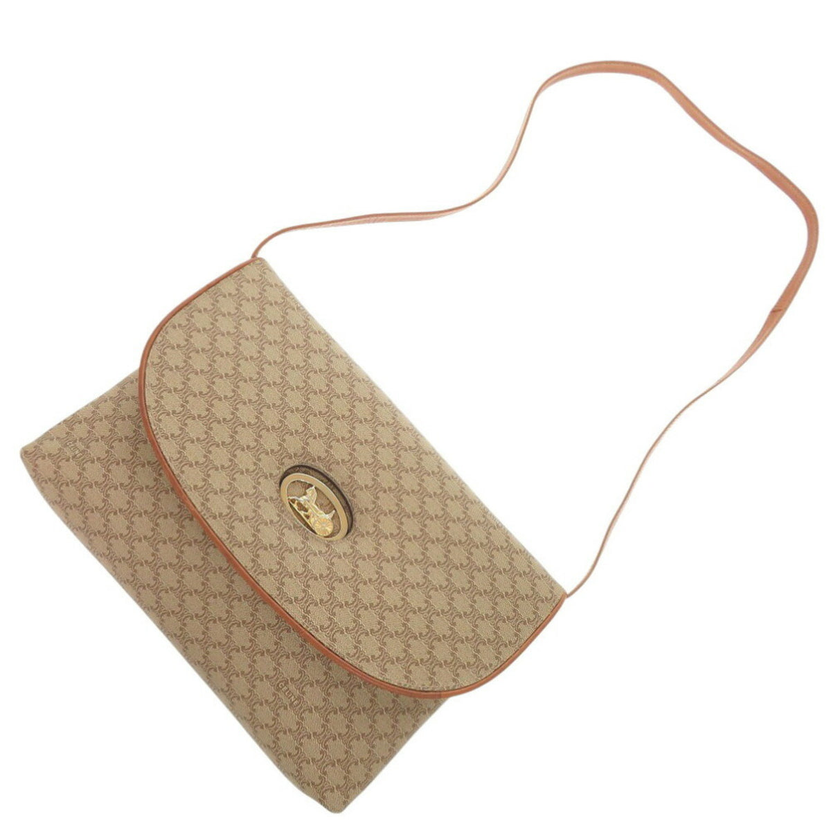 Celine Beige Pvc Leather Shoulder Bag (Pre-Owned)