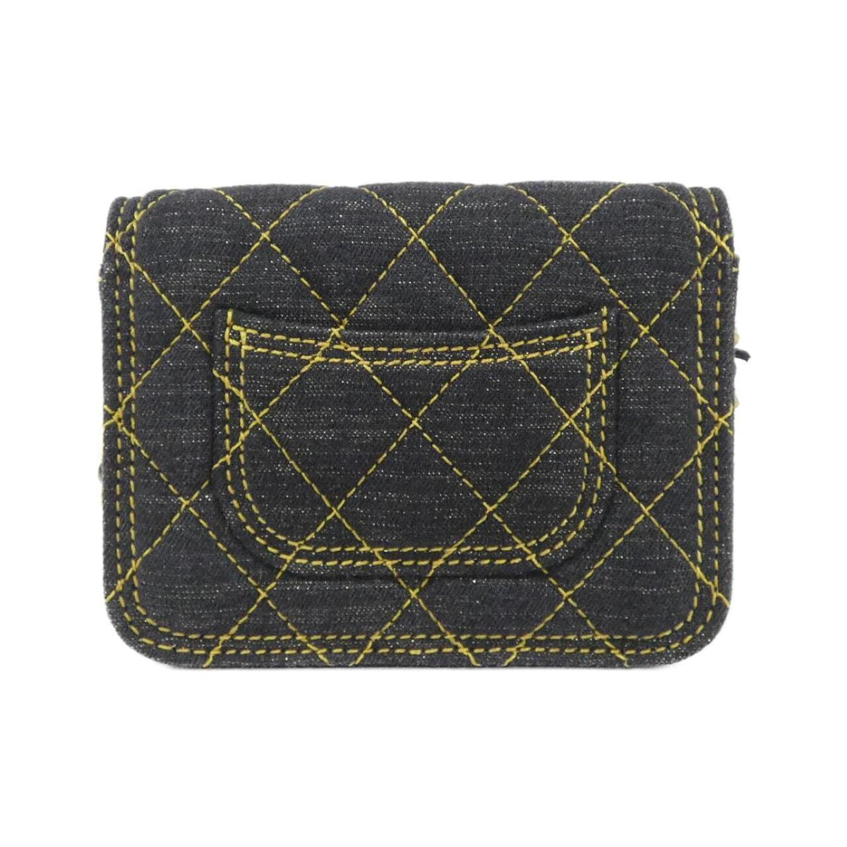 Chanel Black Denim Handbag Shoulder Bag (Pre-Owned)