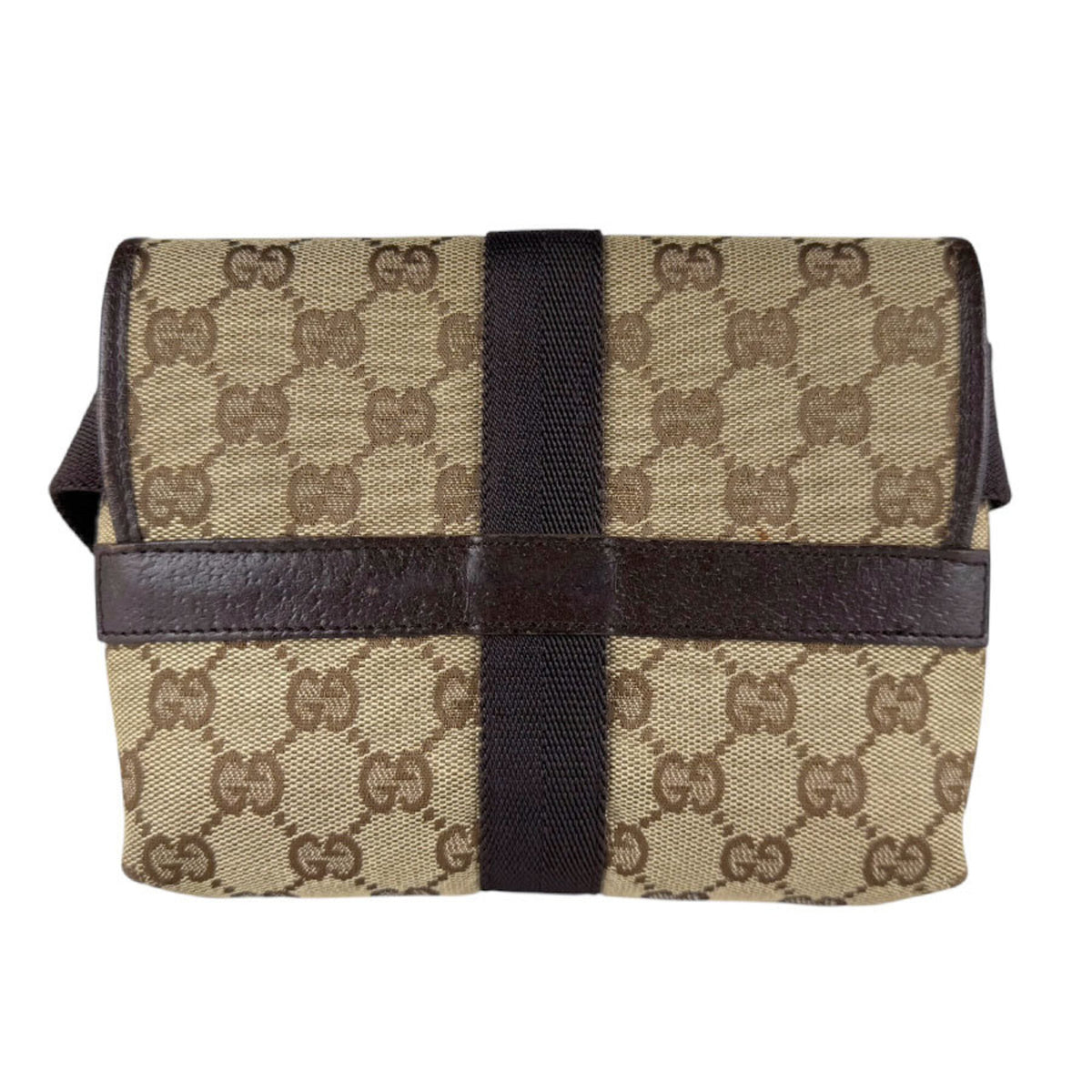 Gucci Brown Gg Canvas Fanny Pack Sling Bag (Pre-Owned)
