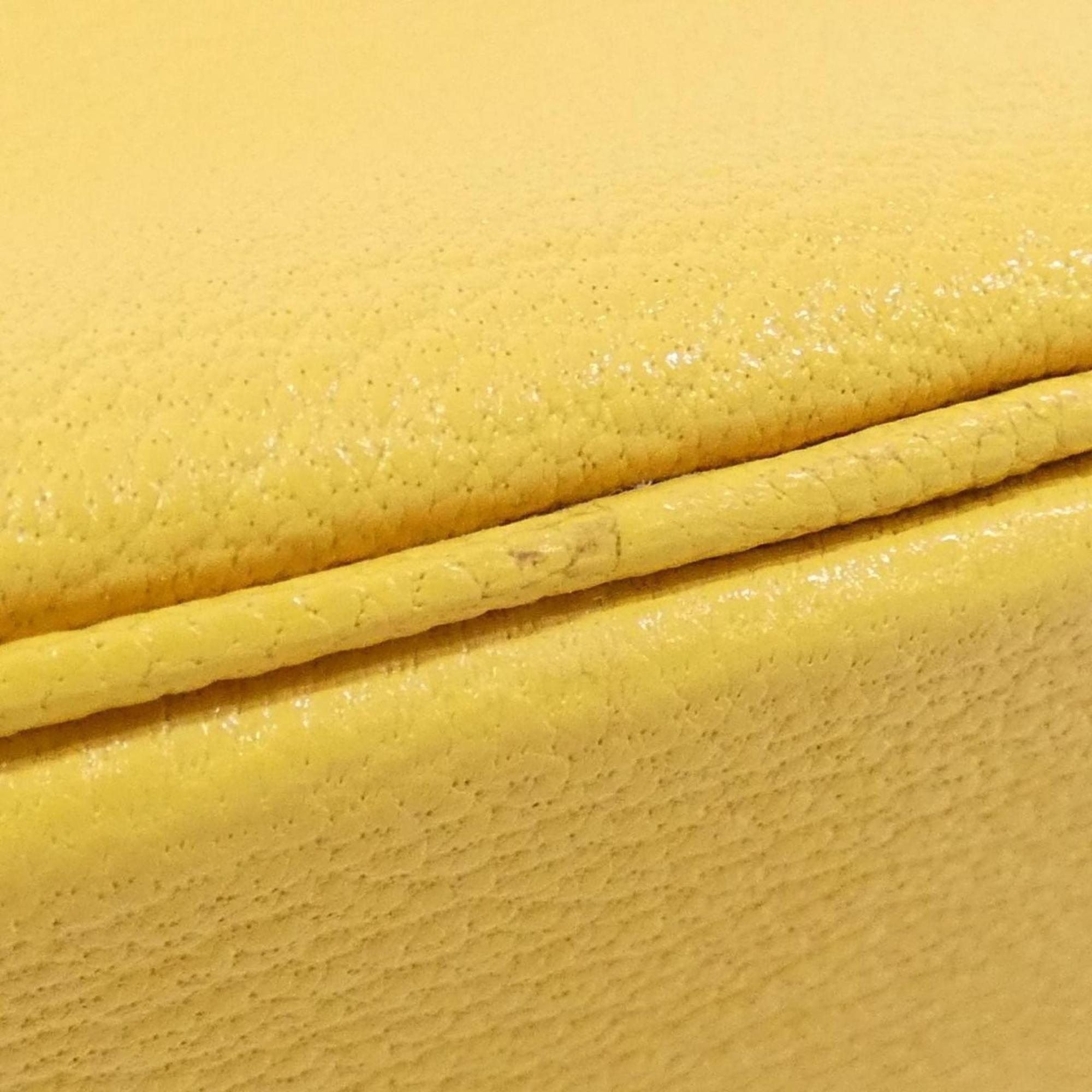 Hermes Yellow Chevre Leather Handbag (Pre-Owned)