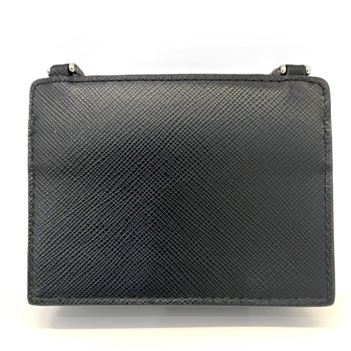 Prada Black Saffiano Triangle Shoulder Bag (Pre-Owned)