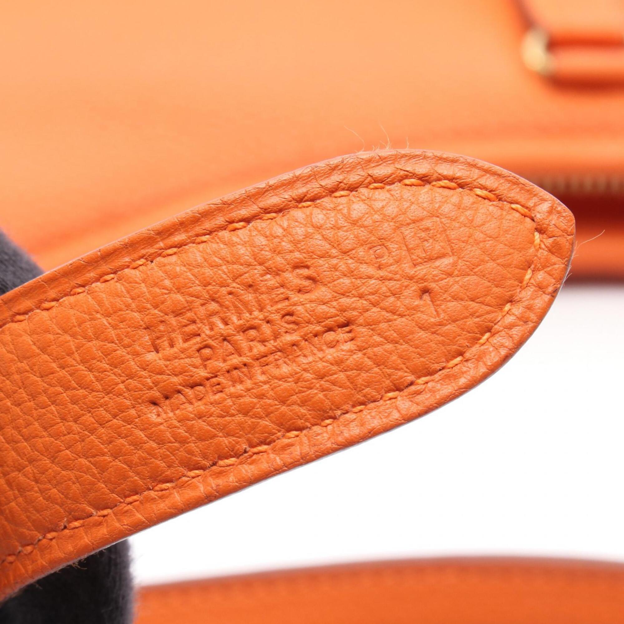 Hermes Orange Togo Leather Handbag Shoulder Bag (Pre-Owned)