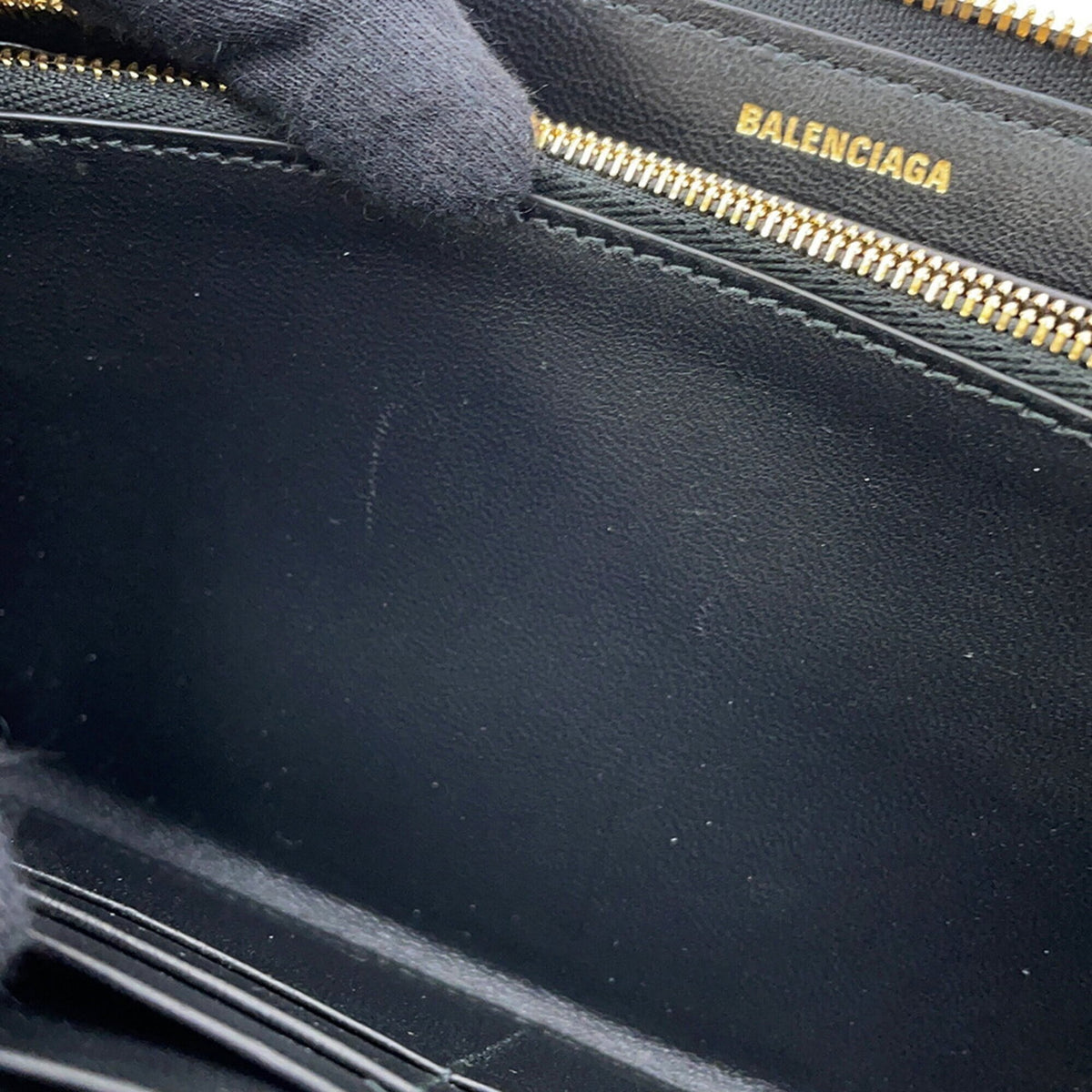 Balenciaga Black Leather Long Wallet (Bi-Fold) (Pre-Owned)