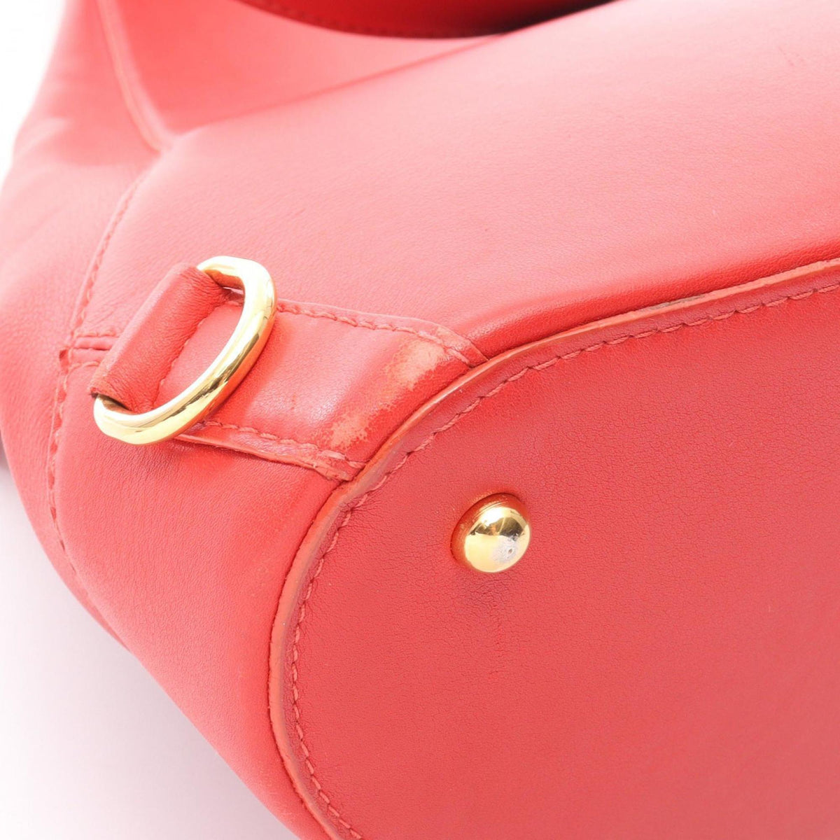 Loewe Red Color Leather Backpack Handbag Pouch (Pre-Owned)