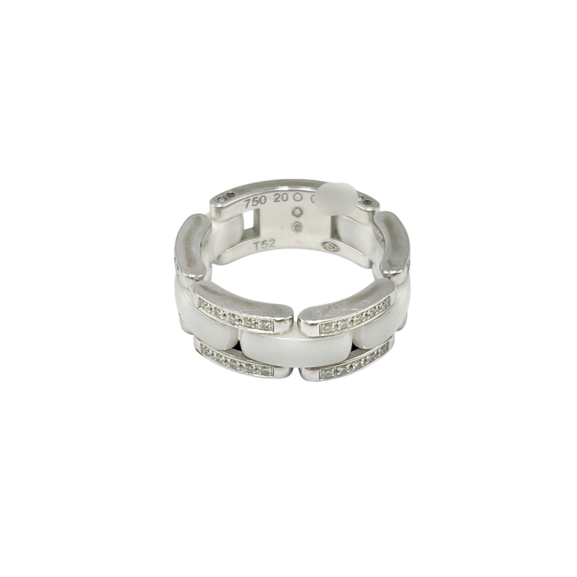 Chanel White Band Ring (Pre-Owned)