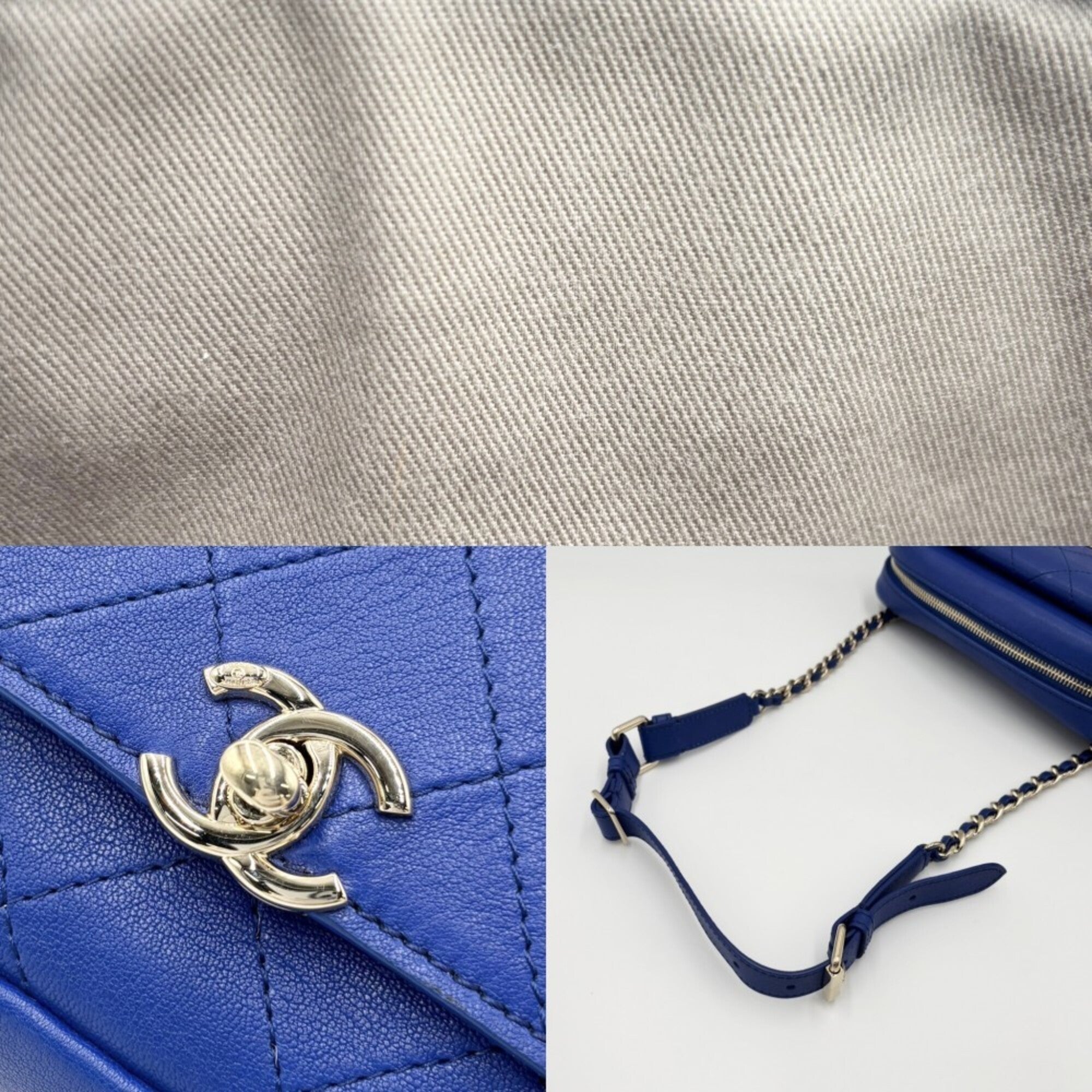 Chanel Blue Leather Fanny Pack (Pre-Owned)