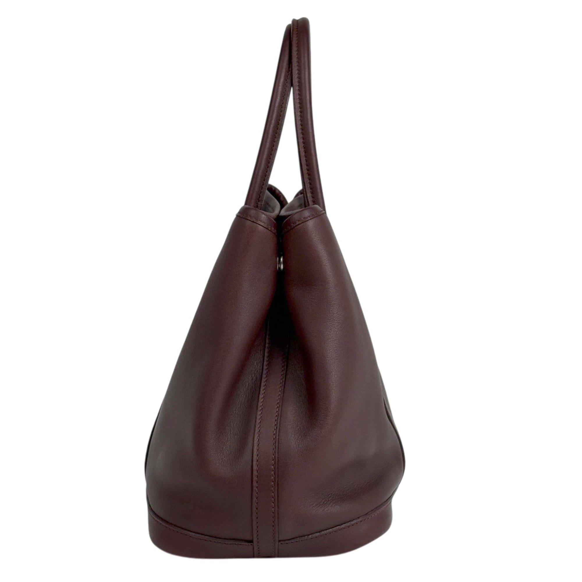 Hermes Brown Swift Leather Handbag Tote Bag (Pre-Owned)