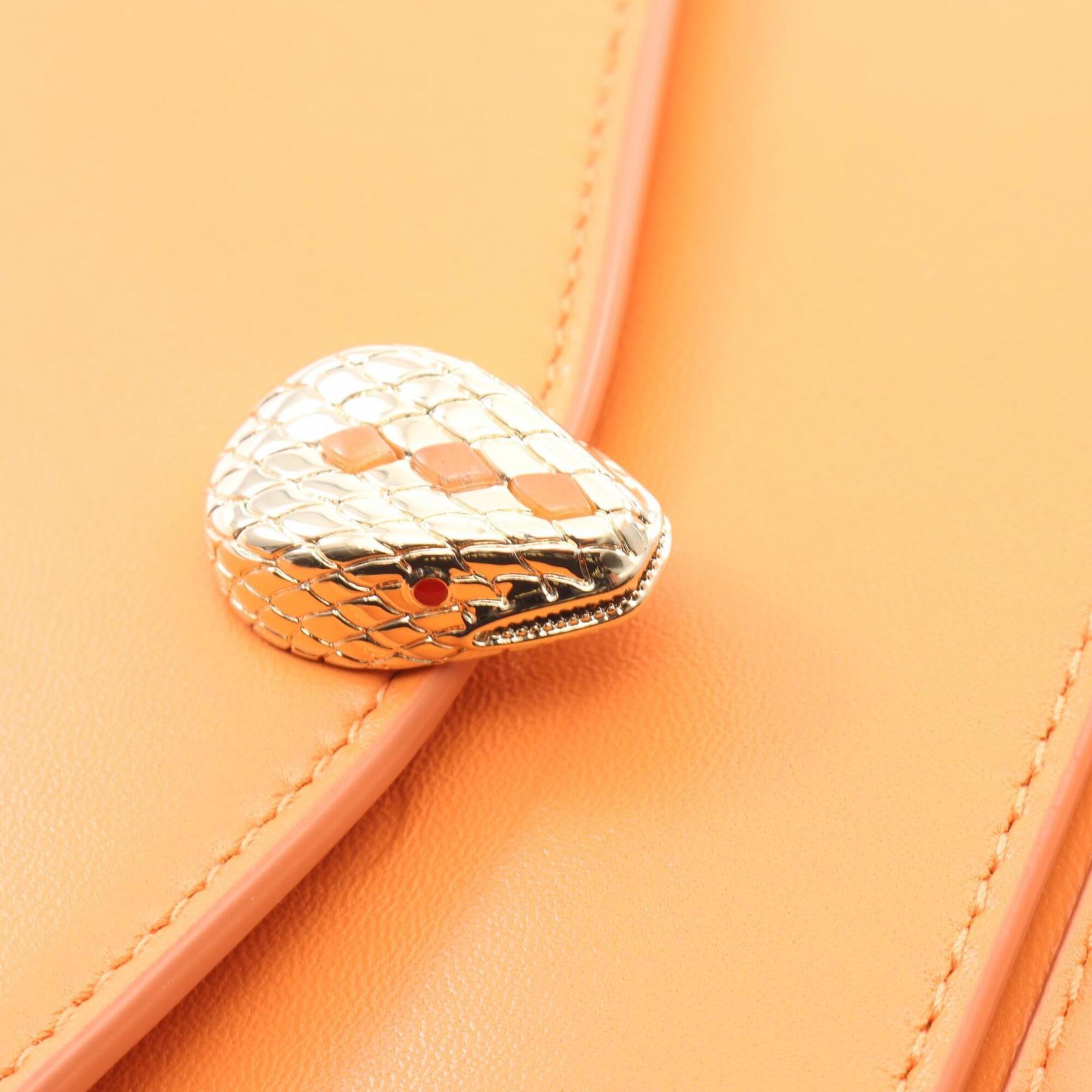Bvlgari Orange Leather Handbag (Pre-Owned)