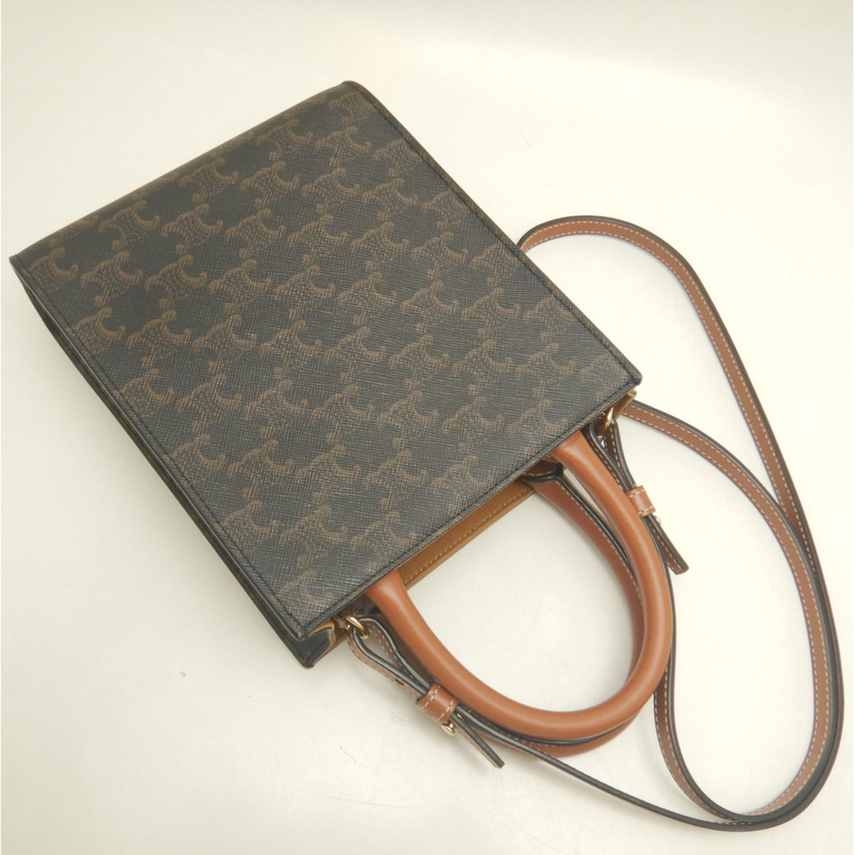 Celine Gold Coated Canvas Tote Bag (Pre-Owned)