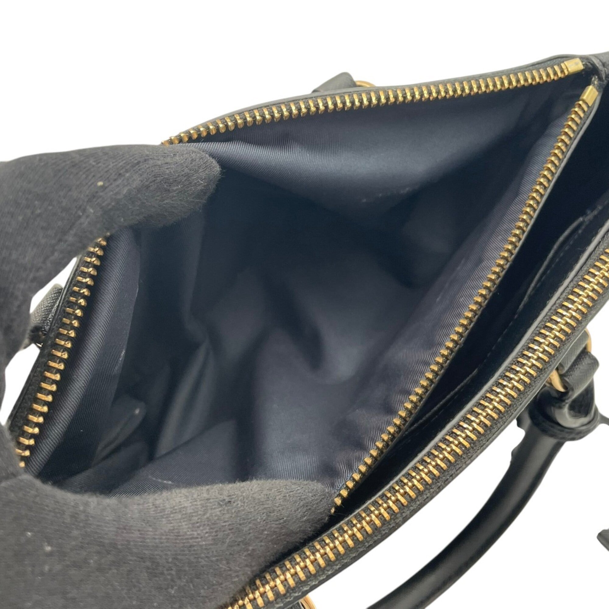 Tory Burch Black Leather Handbag Shoulder Bag Tote Bag (Pre-Owned)