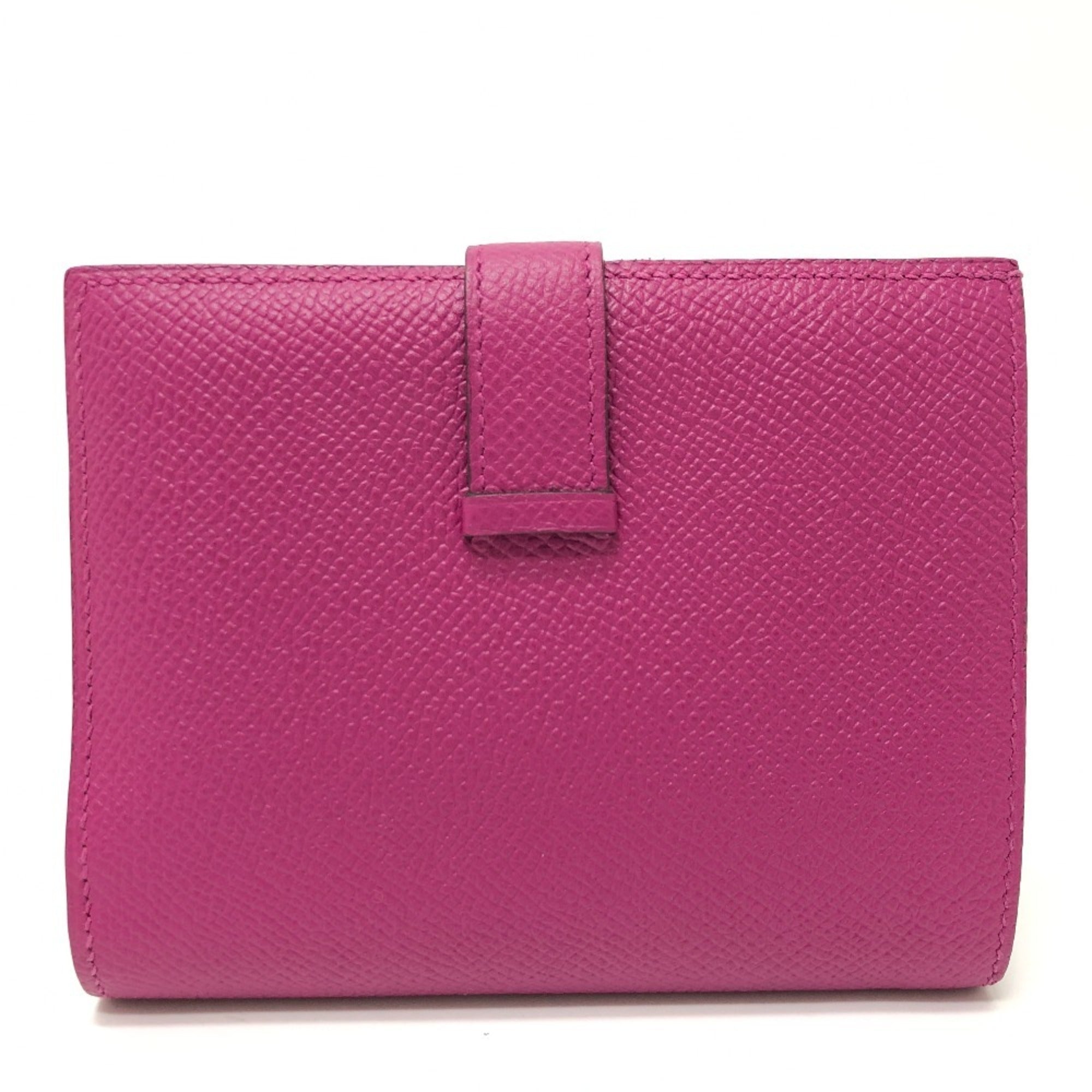 Hermes Bearn Rose Purple Epsom Leather Wallet (Bi-Fold) (Pre-Owned)
