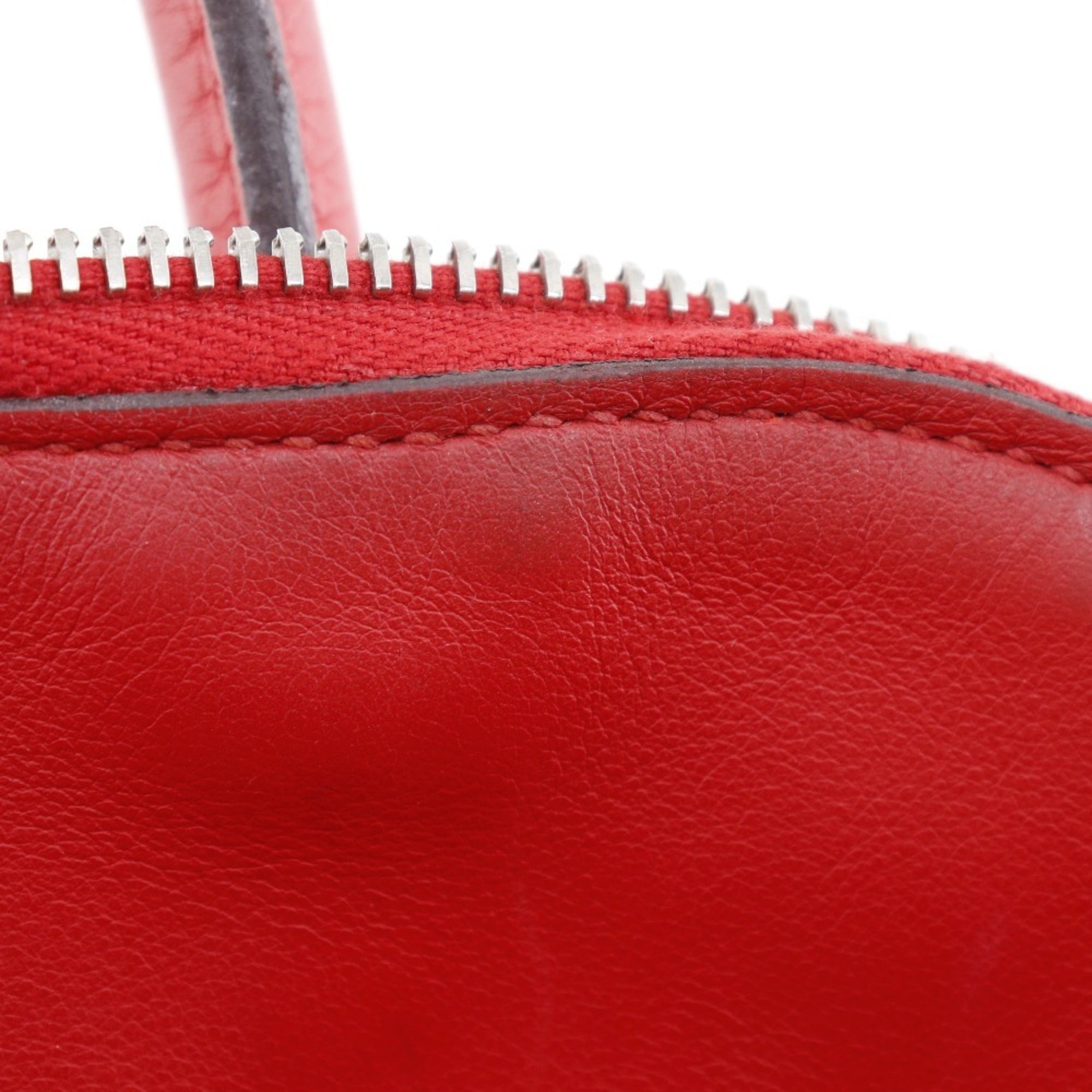 Hermes Bolide Red Color Taurillon Clemence Leather Handbag (Pre-Owned)