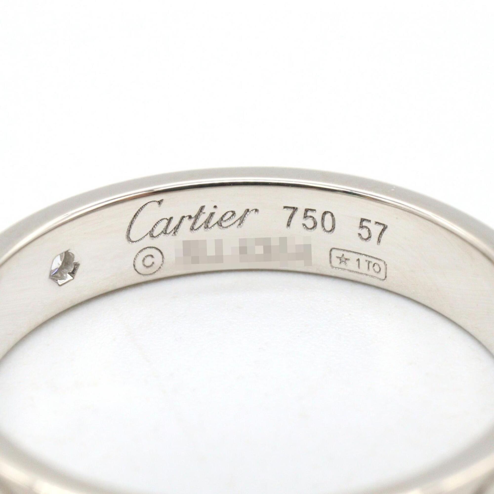 Cartier Silver Clear White Gold (18K) Band Ring (Pre-Owned)