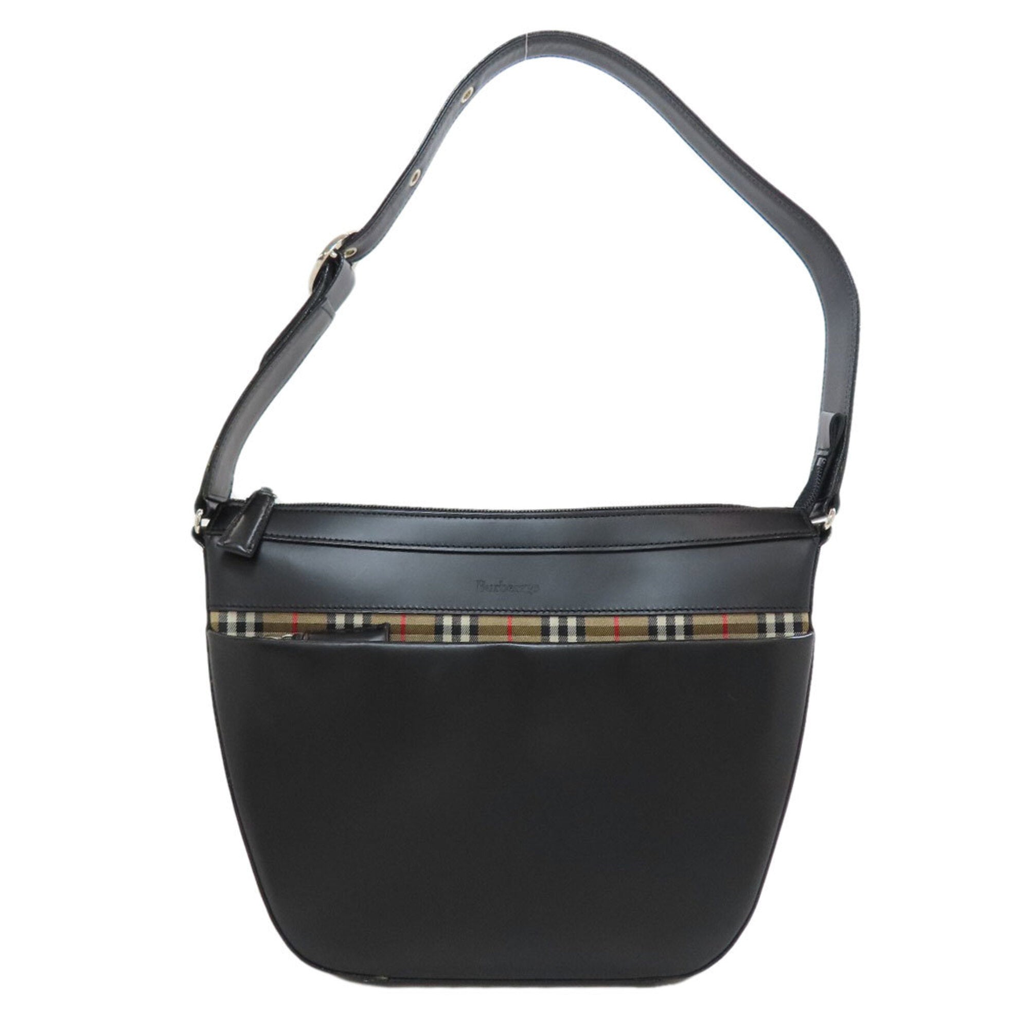 Burberry Black Leather Shoulder Bag (Pre-Owned)