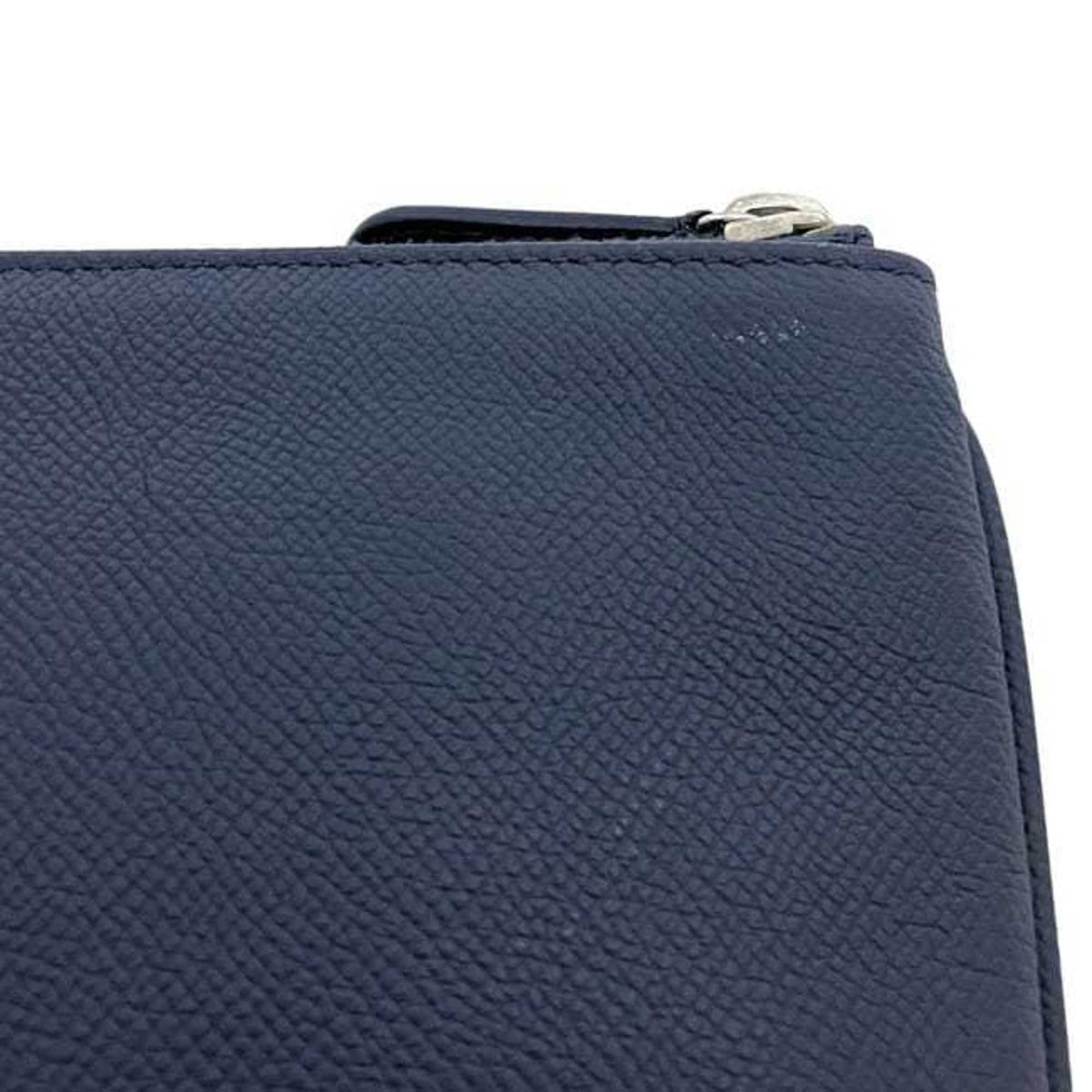 Balenciaga Navy Leather Clutch Bag Pouch (Pre-Owned)