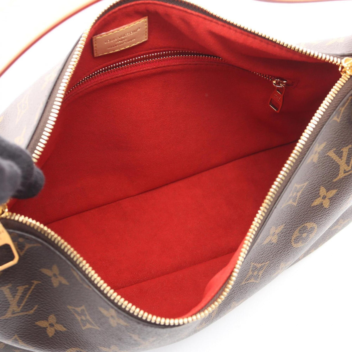 Louis Vuitton Brown Monogram Leather Handbag Shoulder Bag (Pre-Owned)