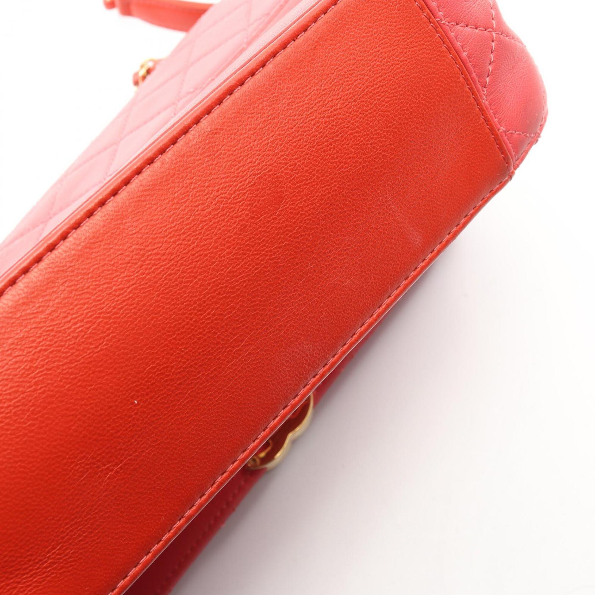 Chanel Multi-Color Red Color Leather Handbag Shoulder Bag (Pre-Owned)