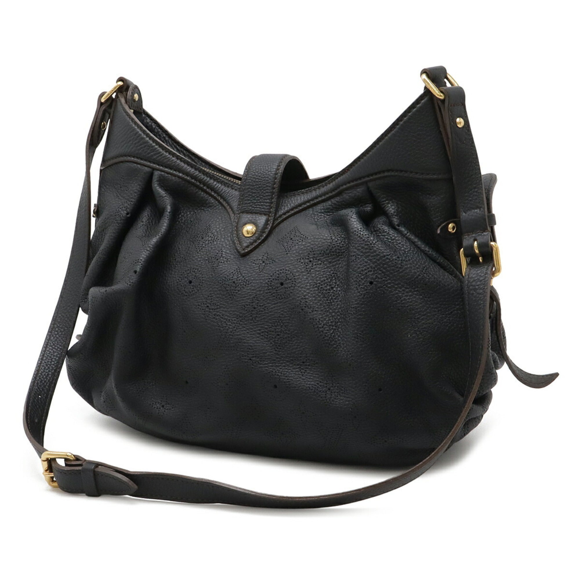 Louis Vuitton Black Noir Leather Shoulder Bag (Pre-Owned)