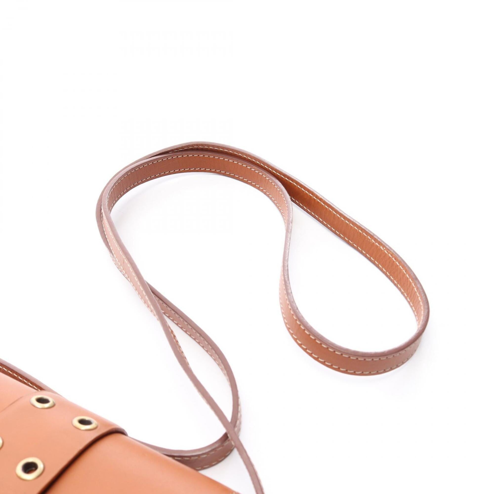 Christian Dior Beige Brown Canvas Leather Handbag Shoulder Bag (Pre-Owned)