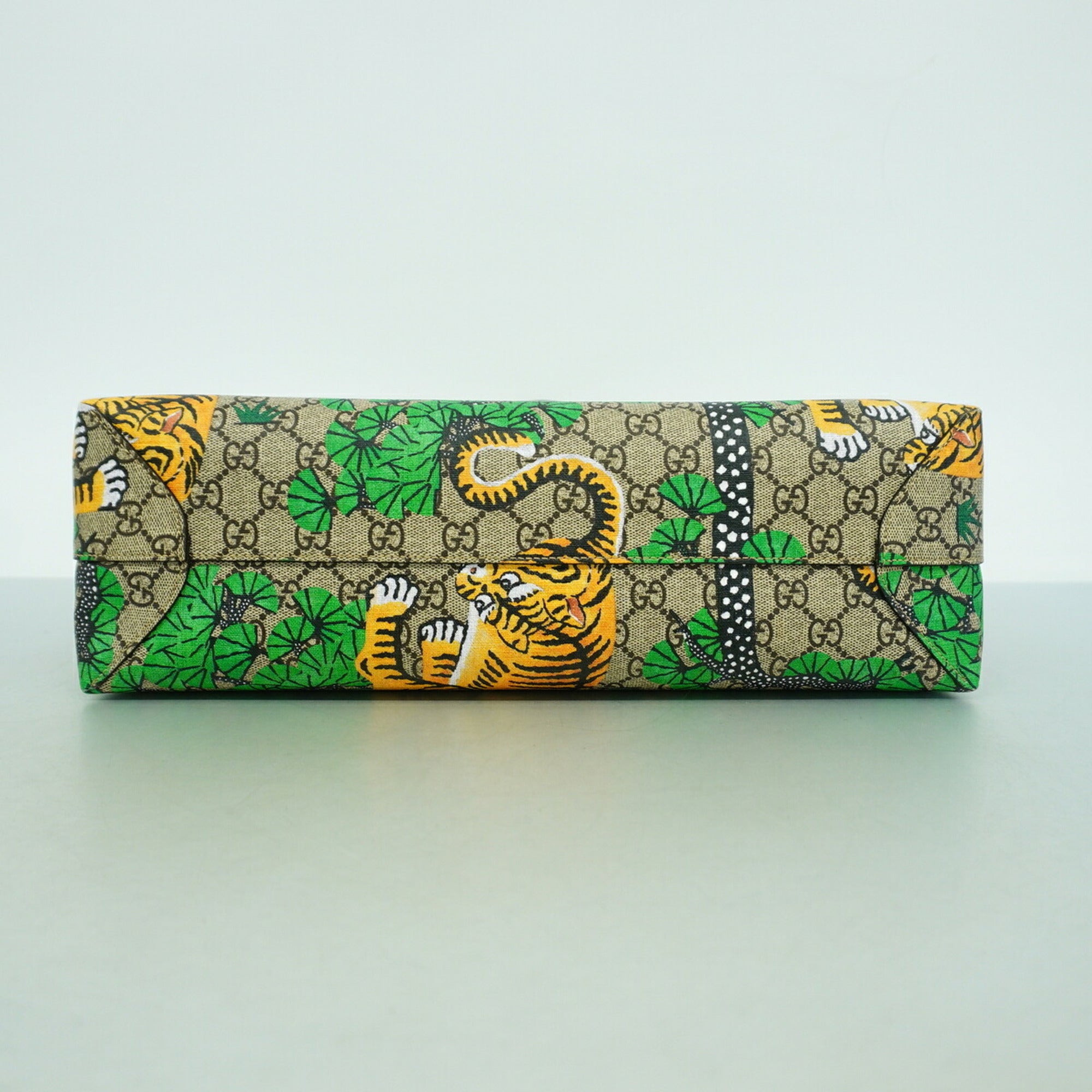 Gucci Brown Green Yellow Pvc Tote Bag (Pre-Owned)