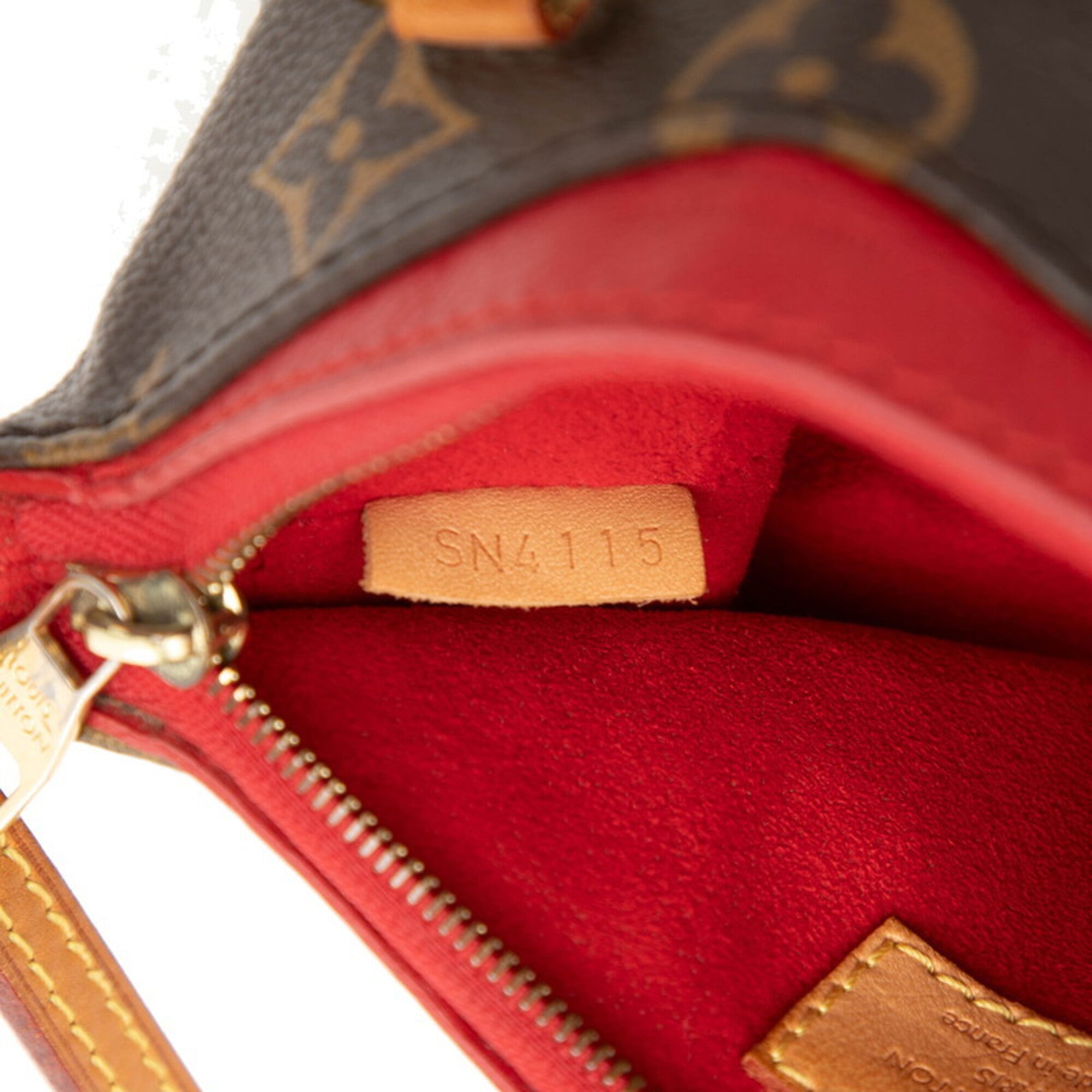 Louis Vuitton Brown Cerise Red Color Pvc Leather Handbag Shoulder Bag (Pre-Owned)