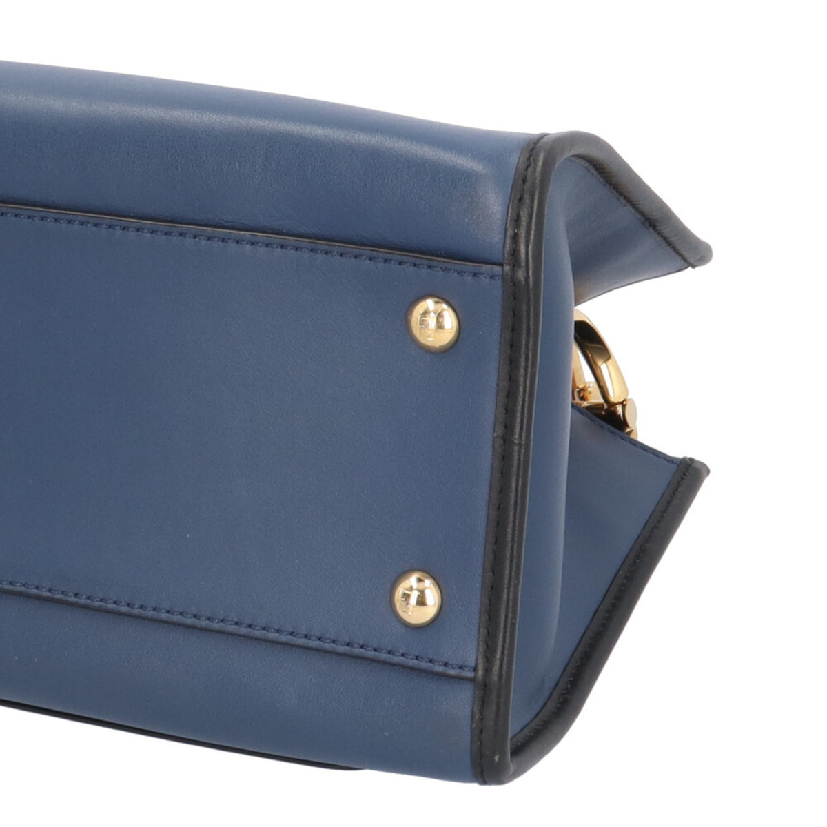 Fendi Navy Leather Shoulder Bag (Pre-Owned)