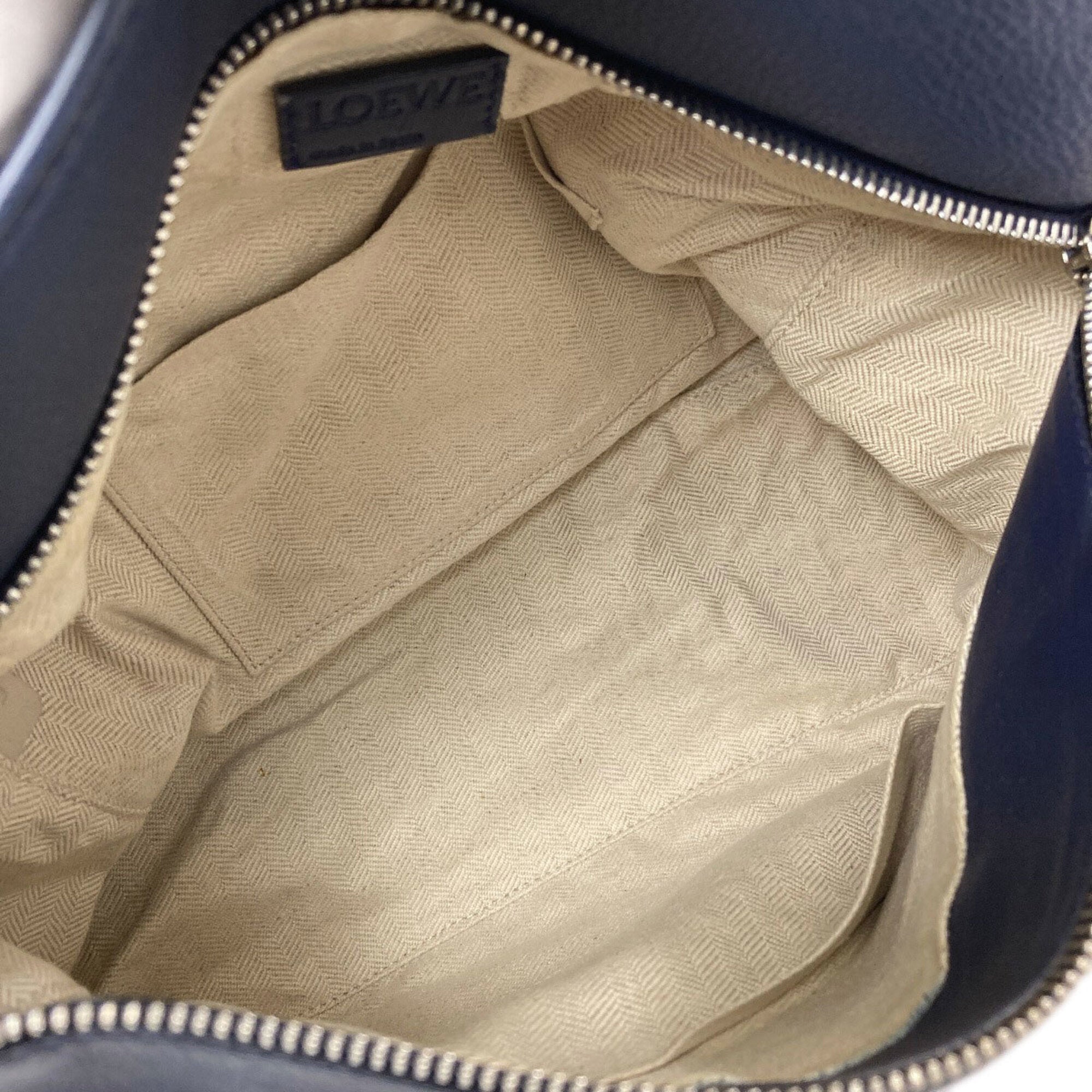 Loewe Navy Leather Handbag (Pre-Owned)
